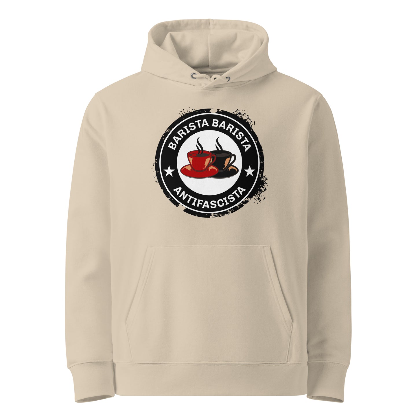 Barista, Barista, Antifascista - Premium Hoodie von Protest Couture | Desert Dust