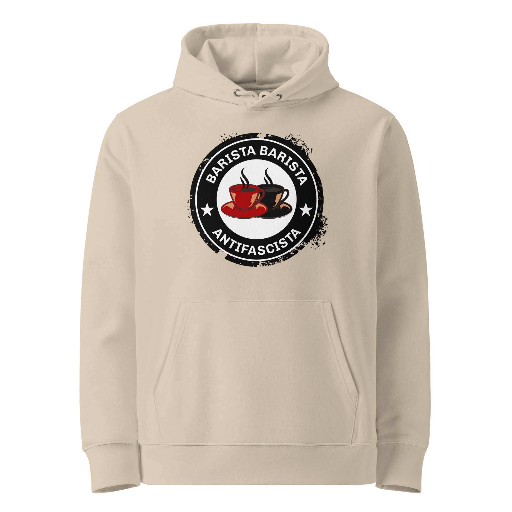 Barista, Barista, Antifascista - Premium Hoodie von Protest Couture | Desert Dust
