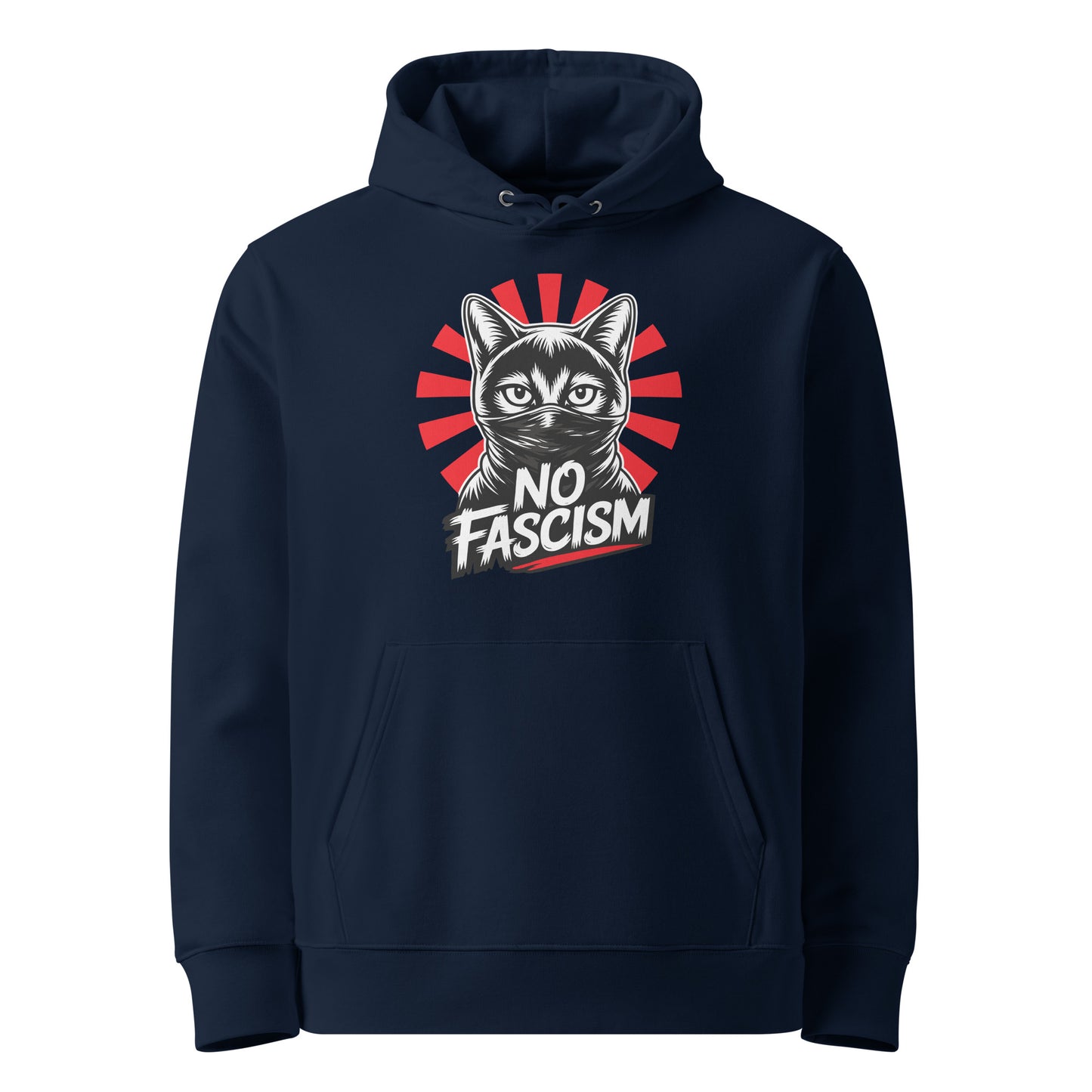 No Fascism Cat - Premium Hoodie von Protest Couture | French Navy