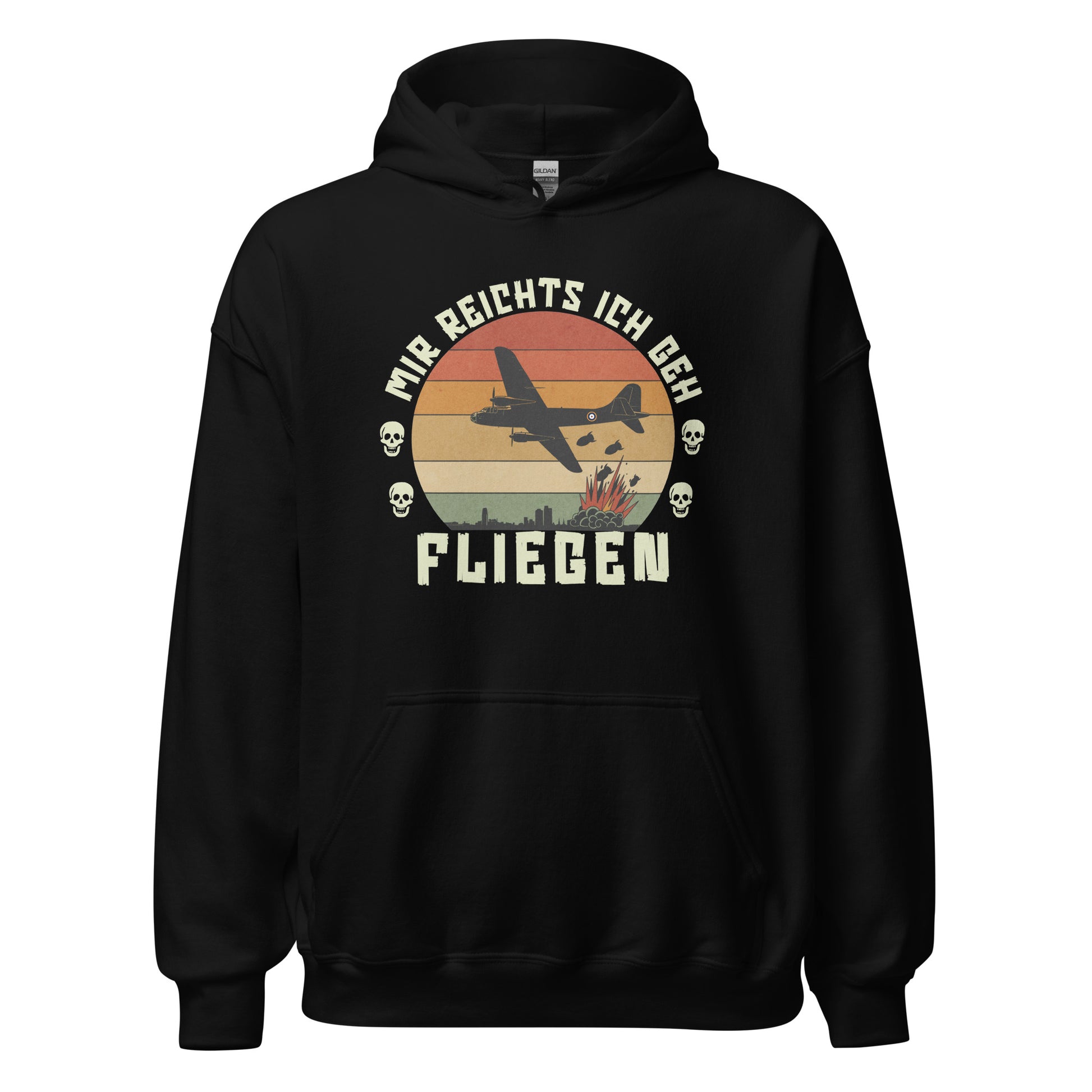 Mir Reichts Ich Geh Fliegen - Unisex Hoodie von Protest Couture | Black