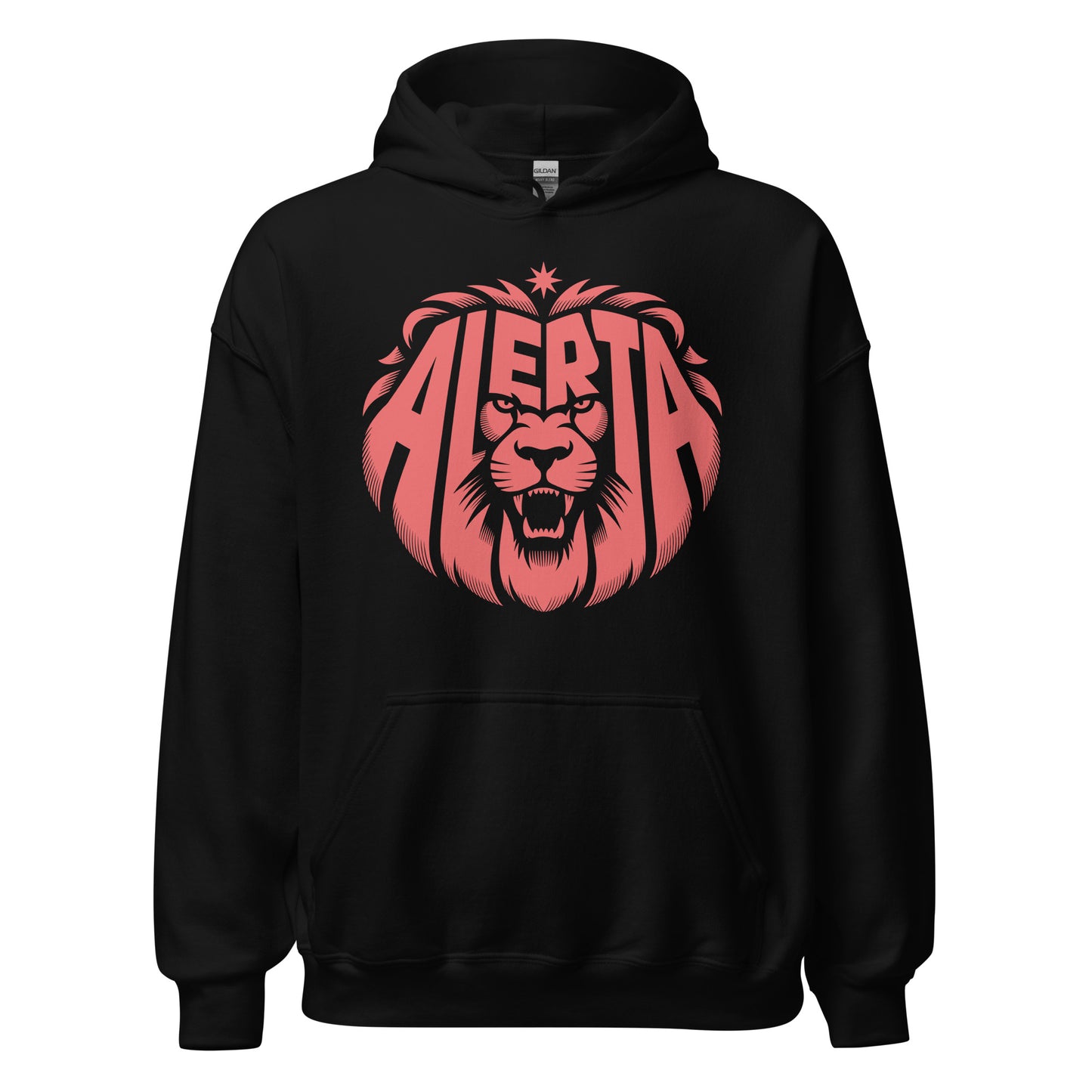 Alerta Lion [Red] - Unisex Hoodie von Protest Couture | Black
