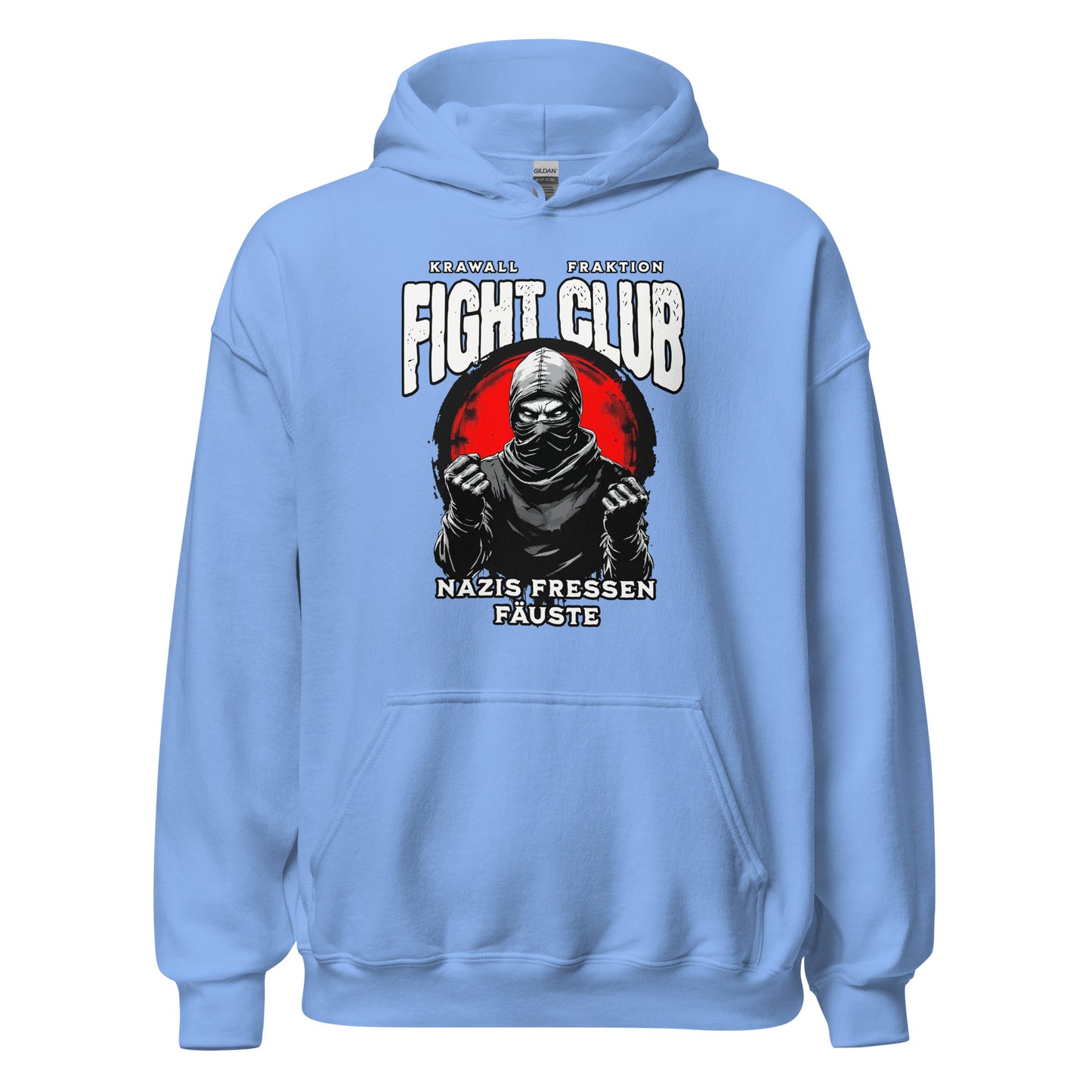Nazis fressen Fäuste - Unisex Hoodie von Protest Couture | Carolina Blue