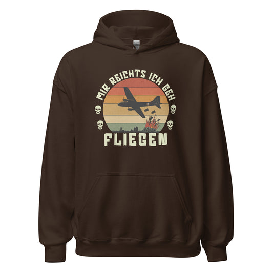 Mir Reichts Ich Geh Fliegen - Unisex Hoodie von Protest Couture | Dark Chocolate