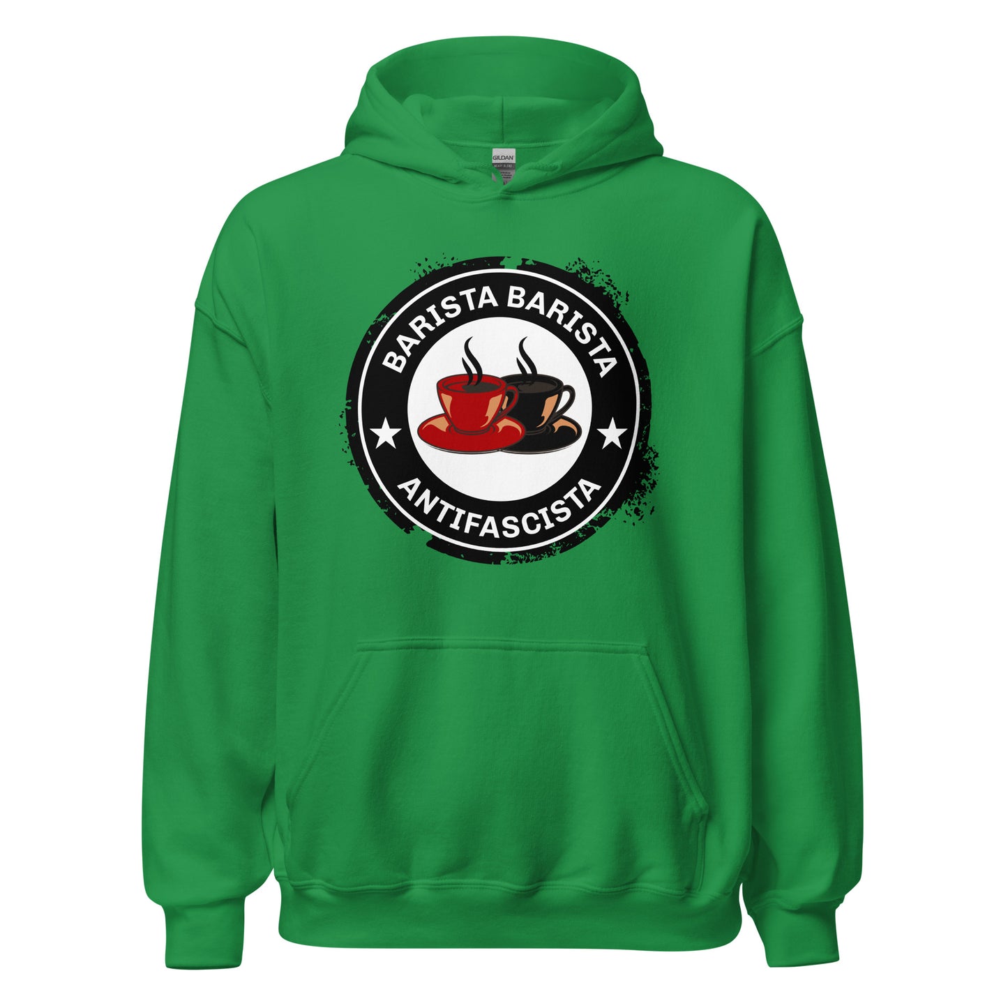 Barista, Barista, Antifascista - Unisex Hoodie von Protest Couture | Irish Green