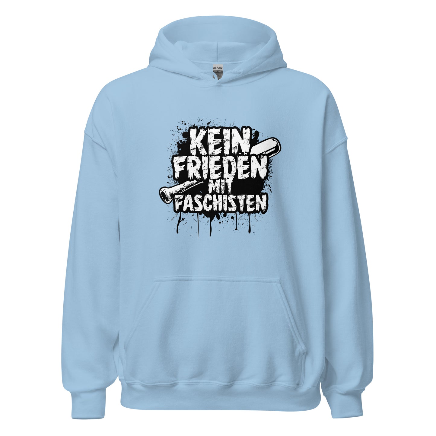 Kein Frieden mit Faschisten - Unisex Hoodie von Protest Couture | Light Blue