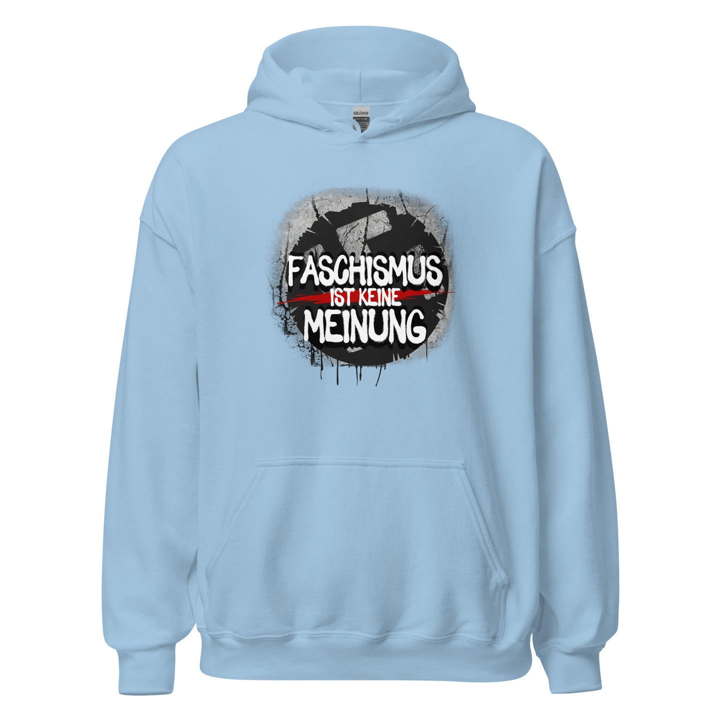 Faschismus ist keine Meinung - Unisex Hoodie von Protest Couture | Light Blue