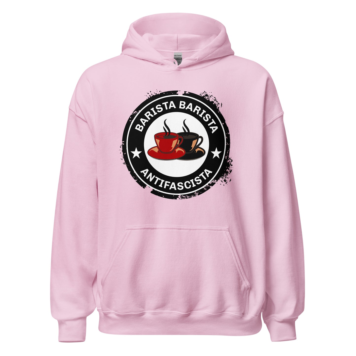 Barista, Barista, Antifascista - Unisex Hoodie von Protest Couture | Light Pink