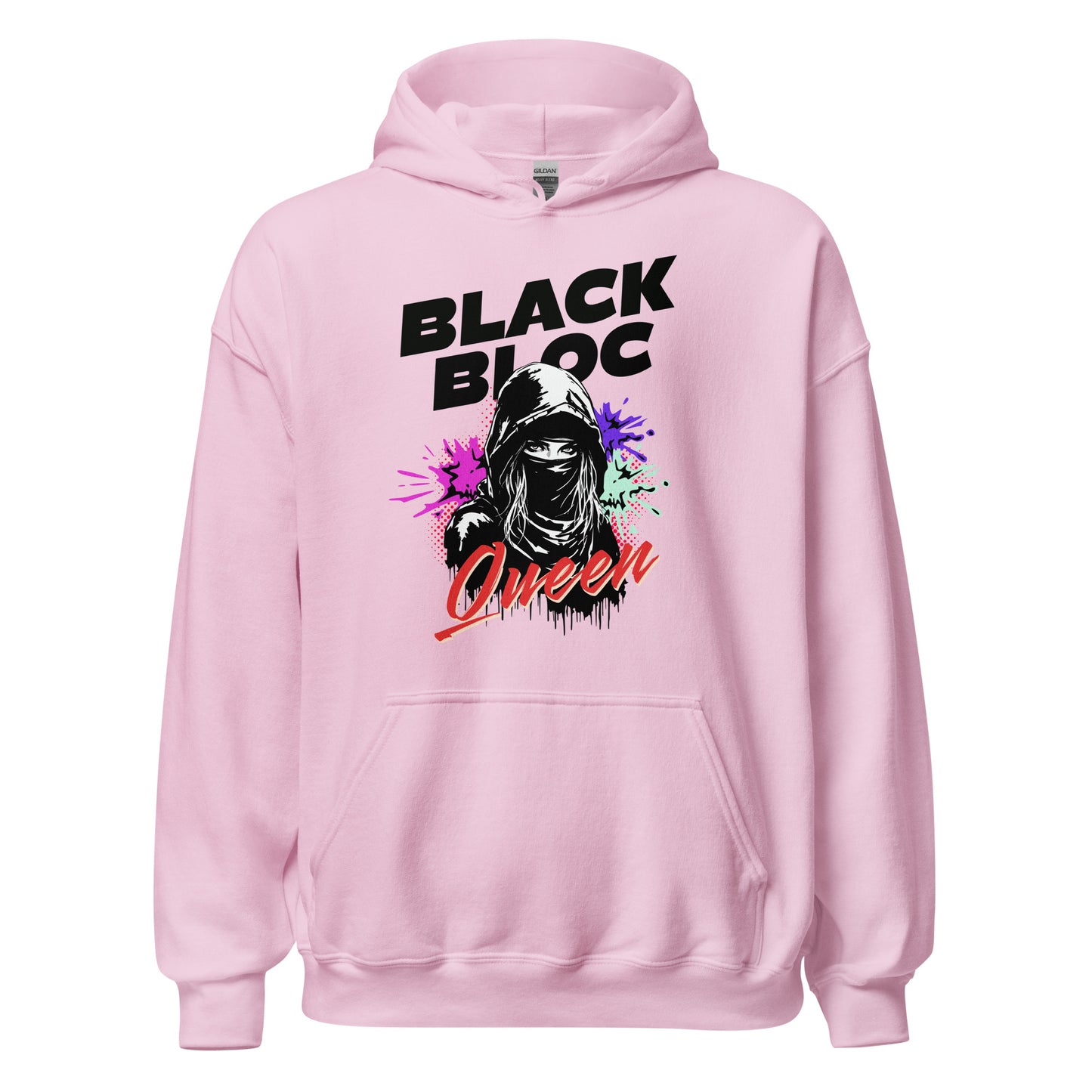 Black Bloc Queen - Unisex Hoodie von Protest Couture | Light Pink