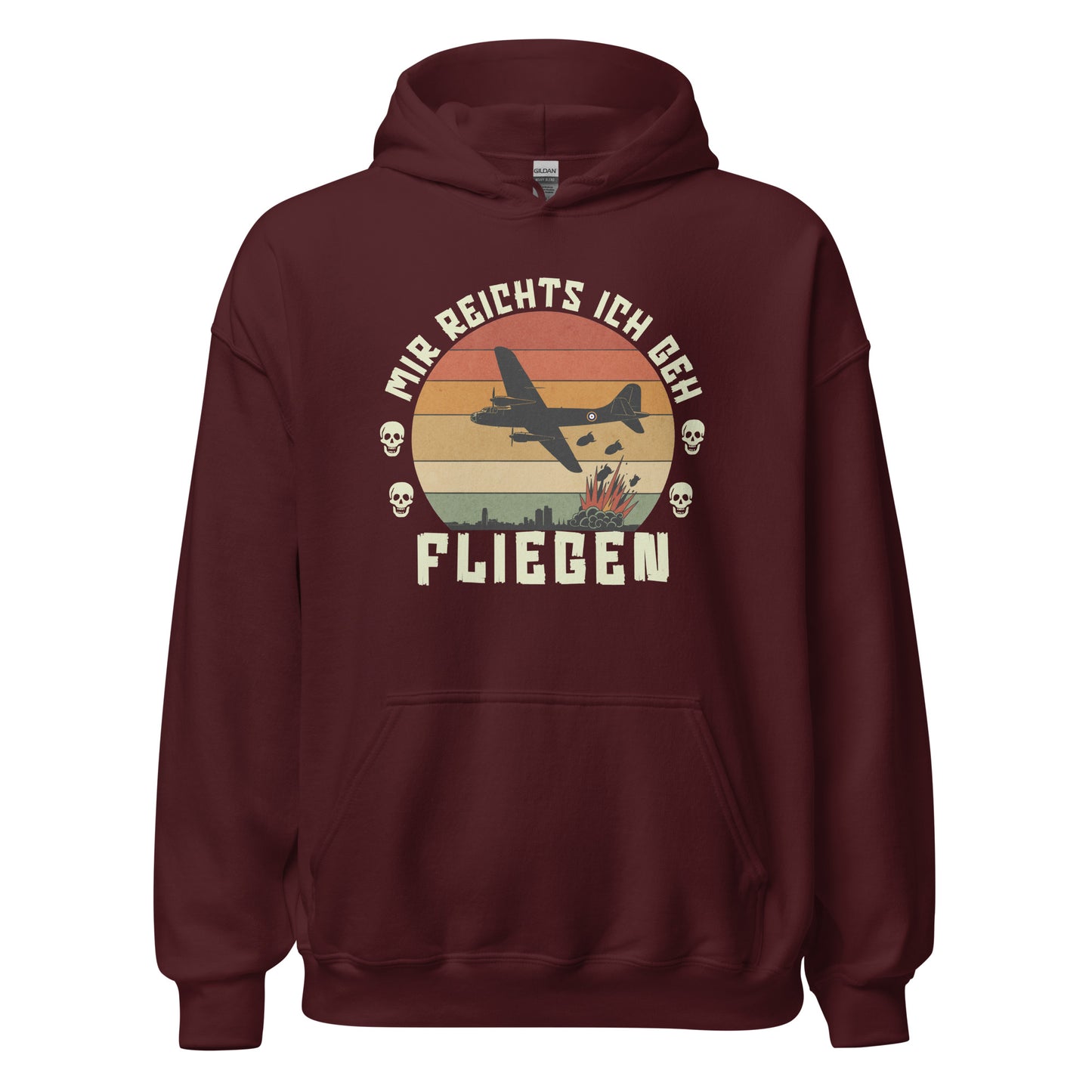 Mir Reichts Ich Geh Fliegen - Unisex Hoodie von Protest Couture | Maroon