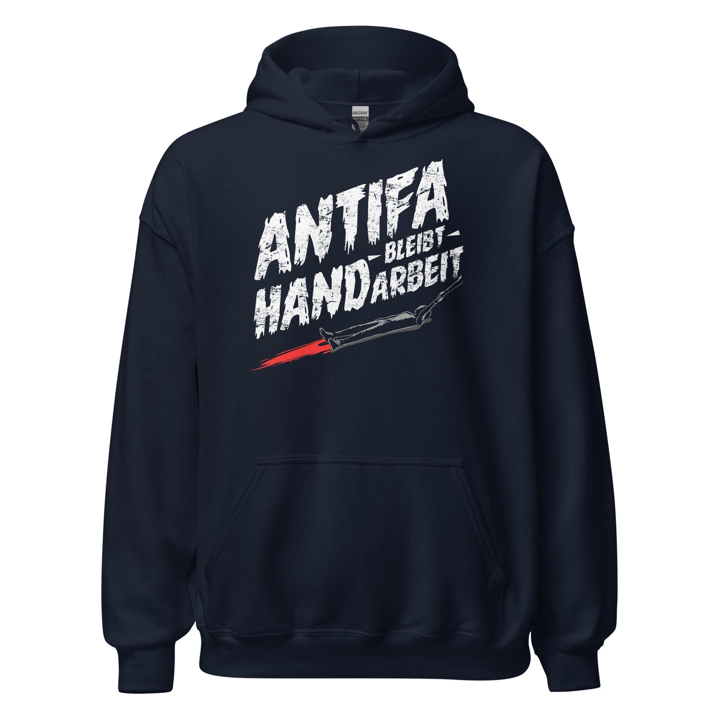 Antifa bleibt Handarbeit - Unisex Hoodie von Protest Couture | Navy