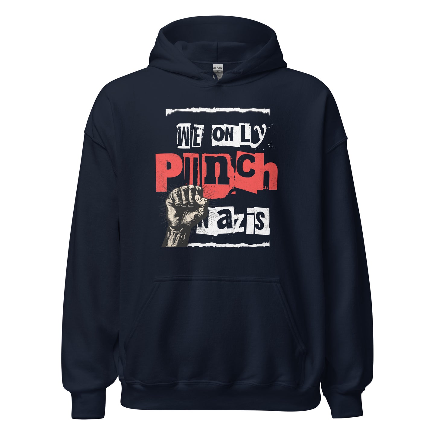 We only punch Nazis - Unisex Hoodie von Protest Couture | Navy