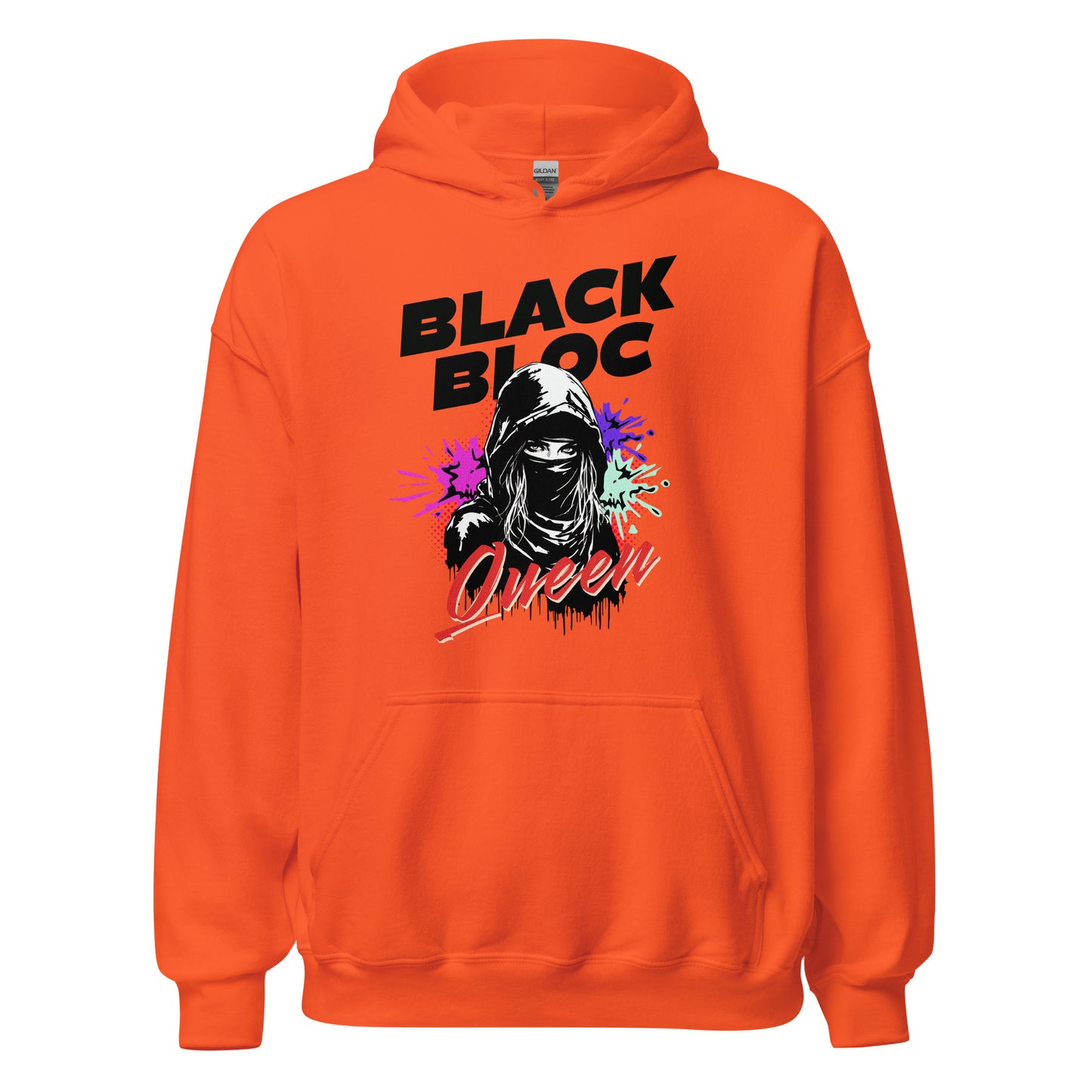 Black Bloc Queen - Unisex Hoodie von Protest Couture | Orange