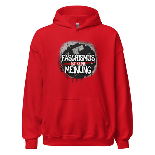 Faschismus ist keine Meinung - Unisex Hoodie von Protest Couture | Red