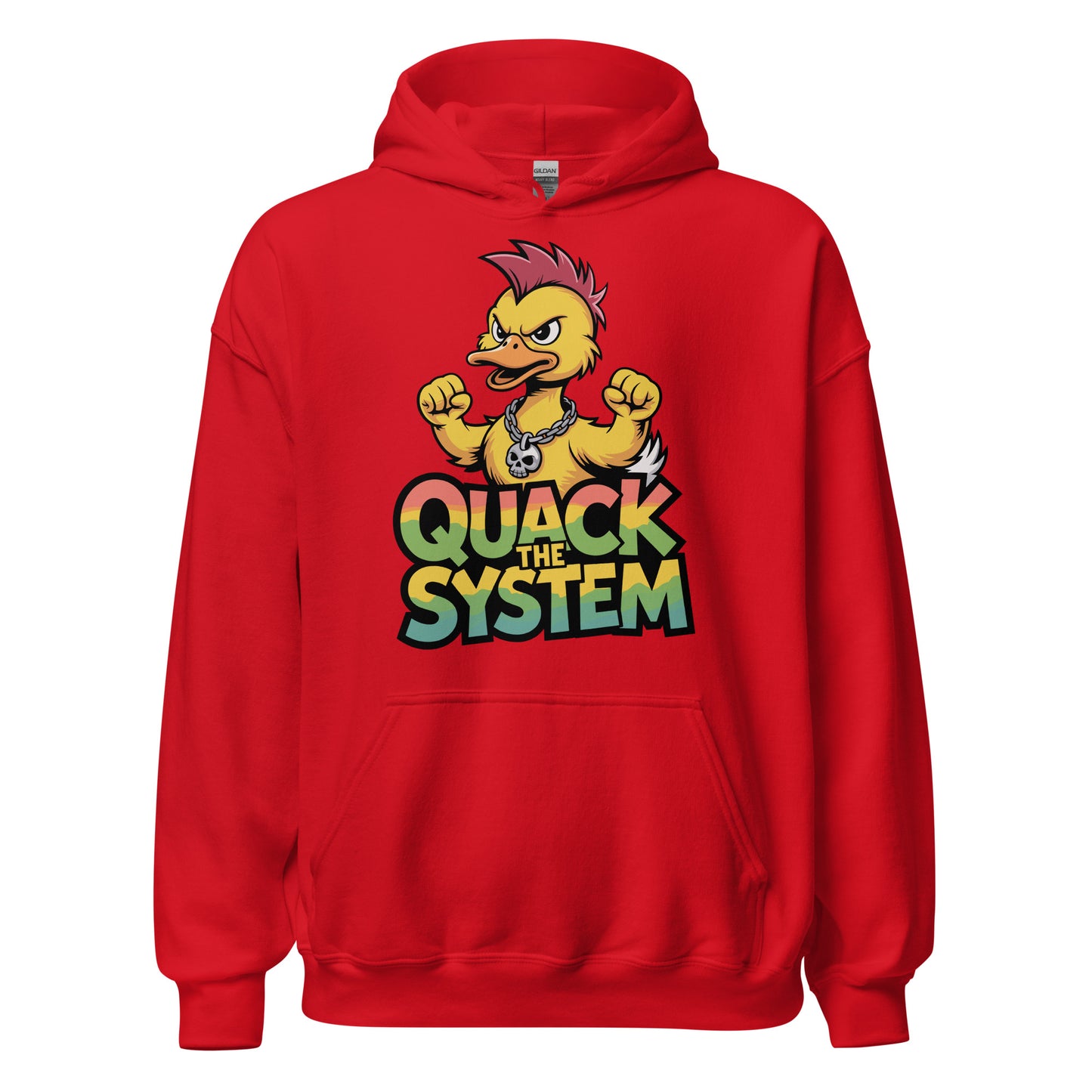 Quack the System - Unisex Hoodie von Protest Couture | Red