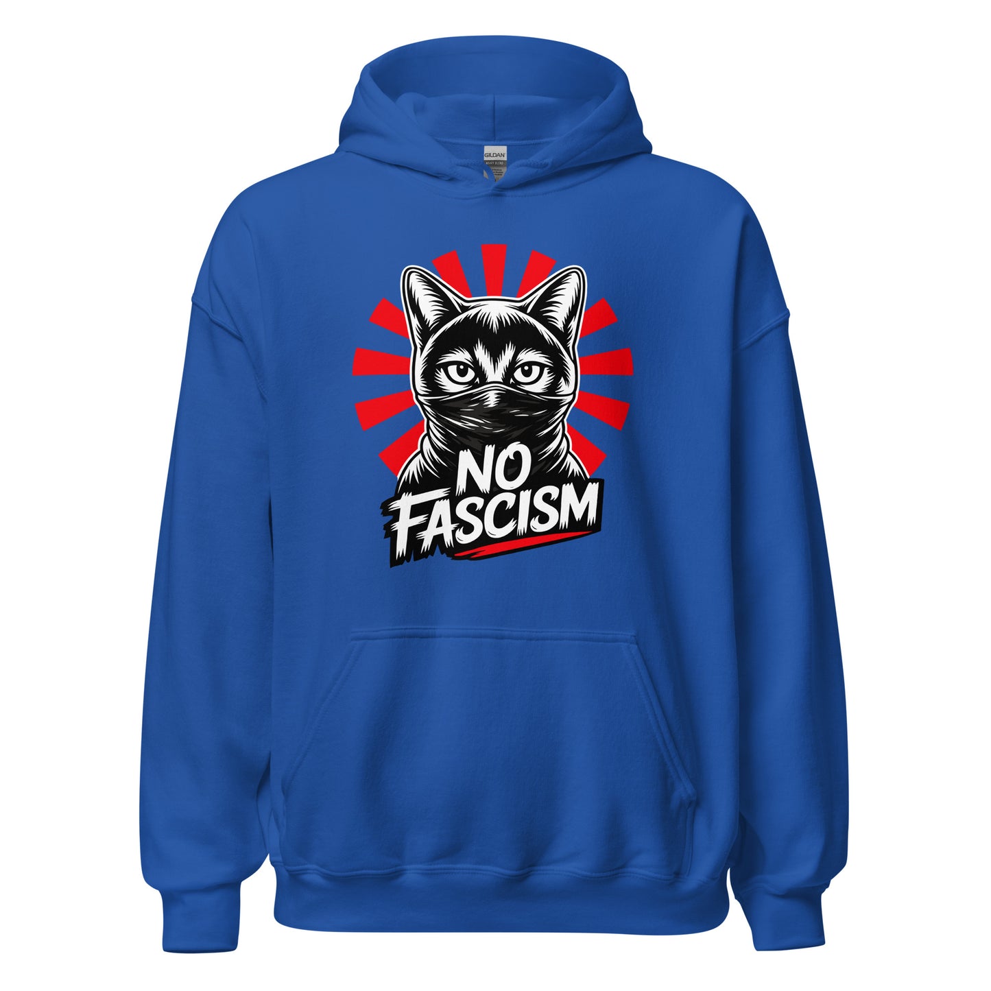 No Fascism Cat - Unisex Hoodie von Protest Couture | Royal