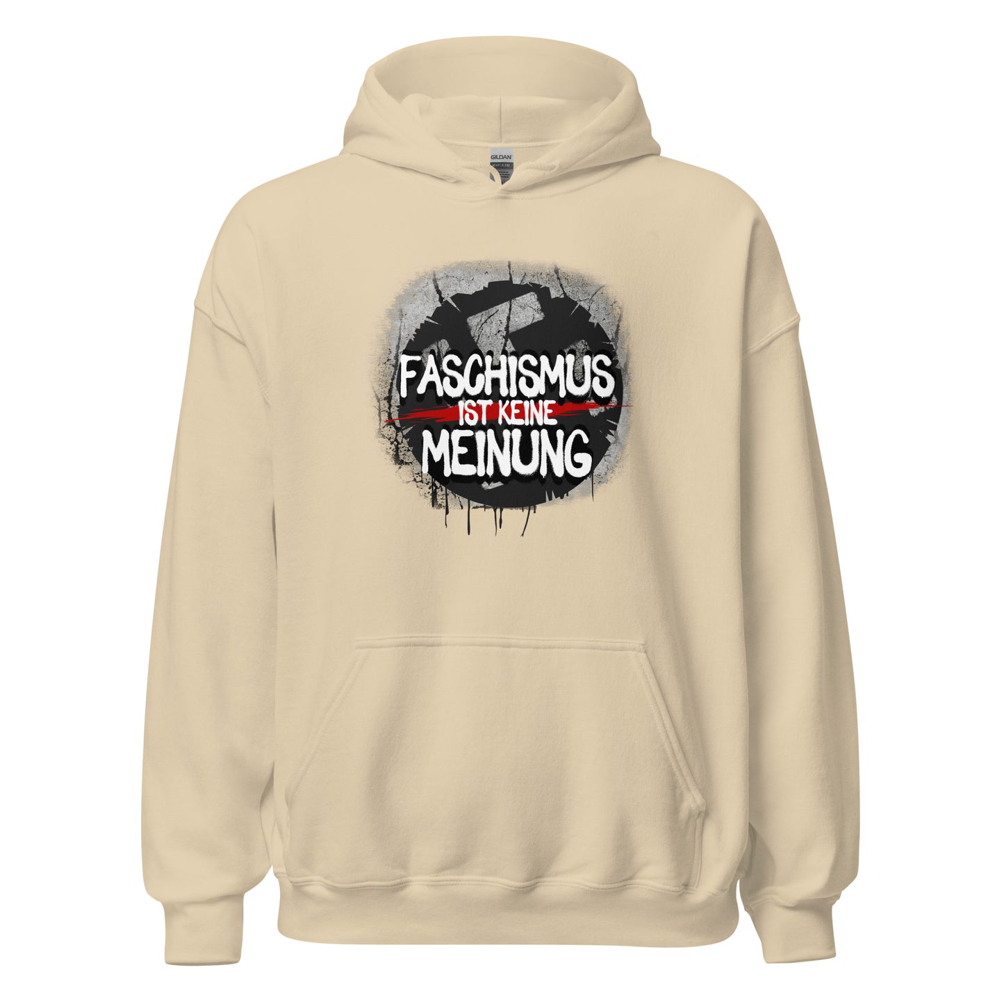 Faschismus ist keine Meinung - Unisex Hoodie von Protest Couture | Sand