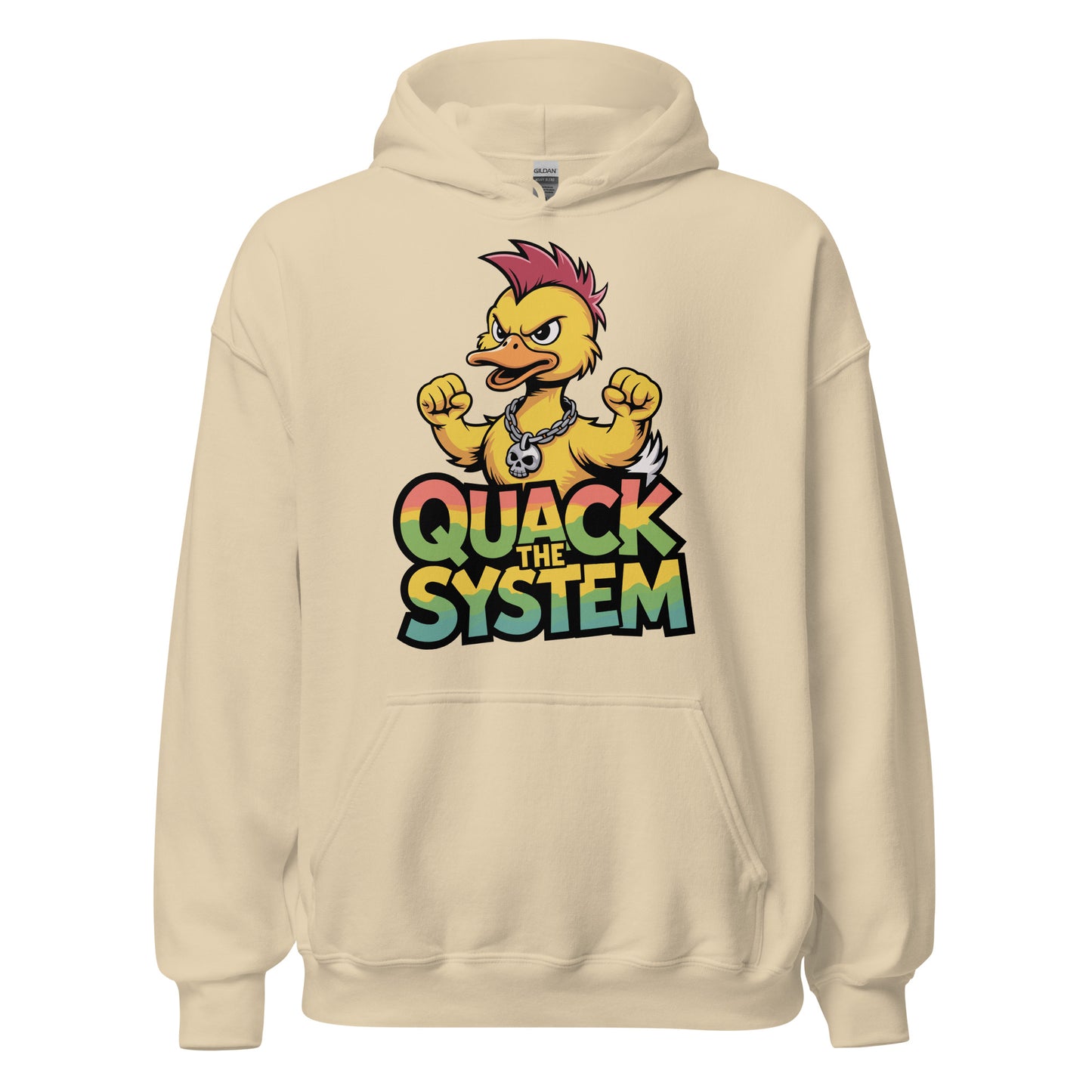 Quack the System - Unisex Hoodie von Protest Couture | Sand