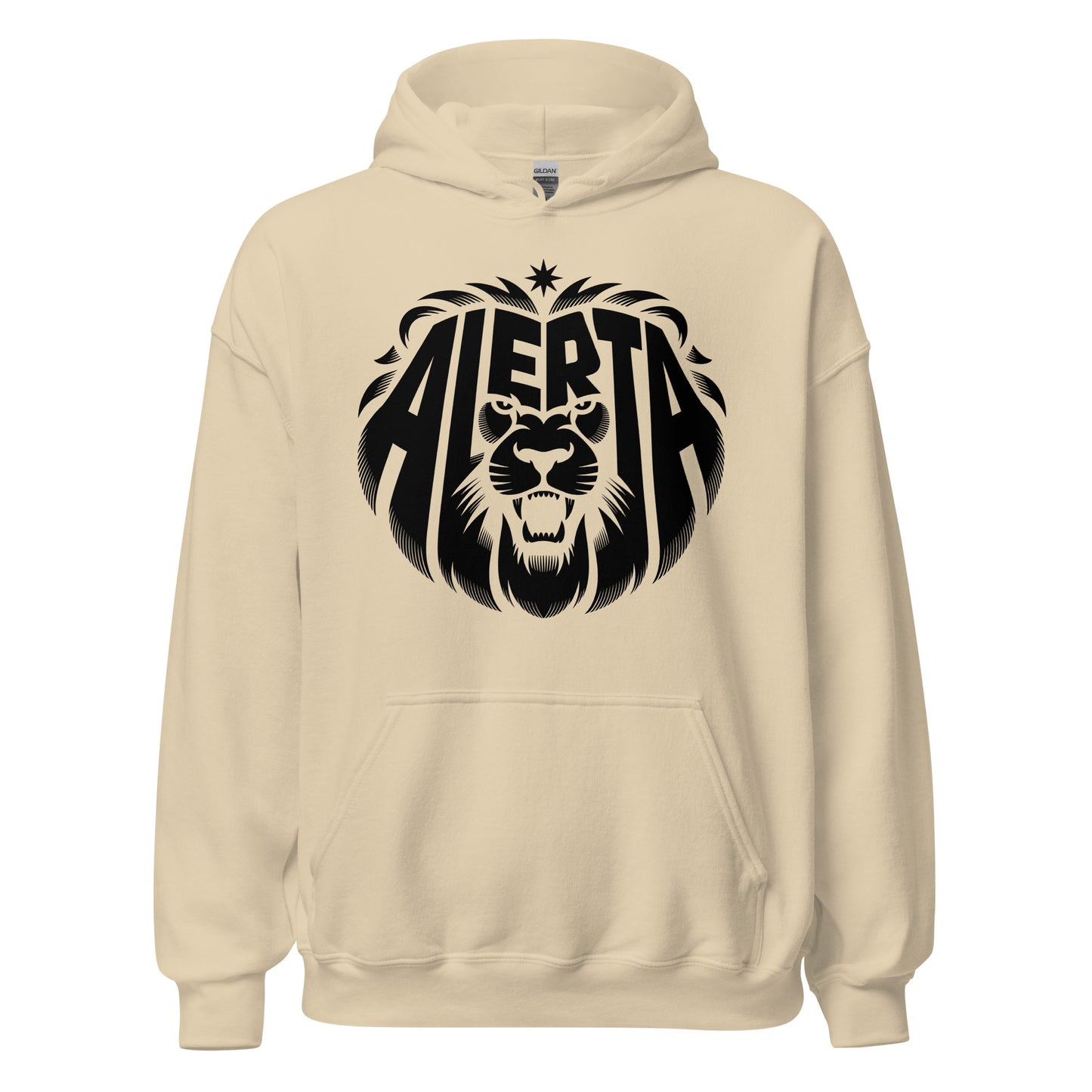 Alerta Lion [Black] - Unisex Hoodie von Protest Couture | Sand