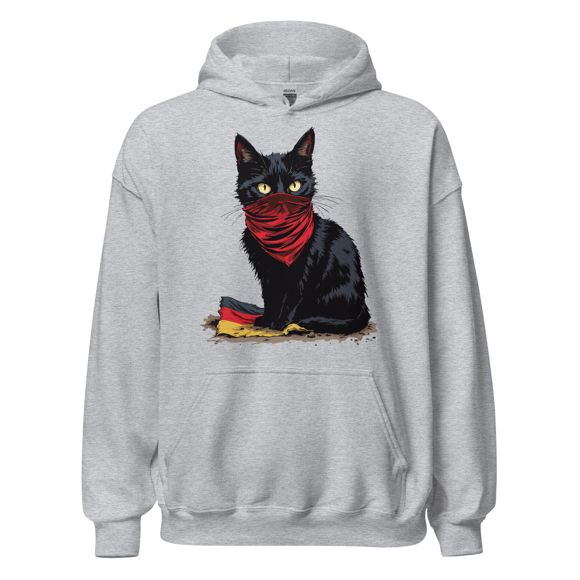 Black Cat - Unisex Hoodie von Protest Couture | Sport Grey