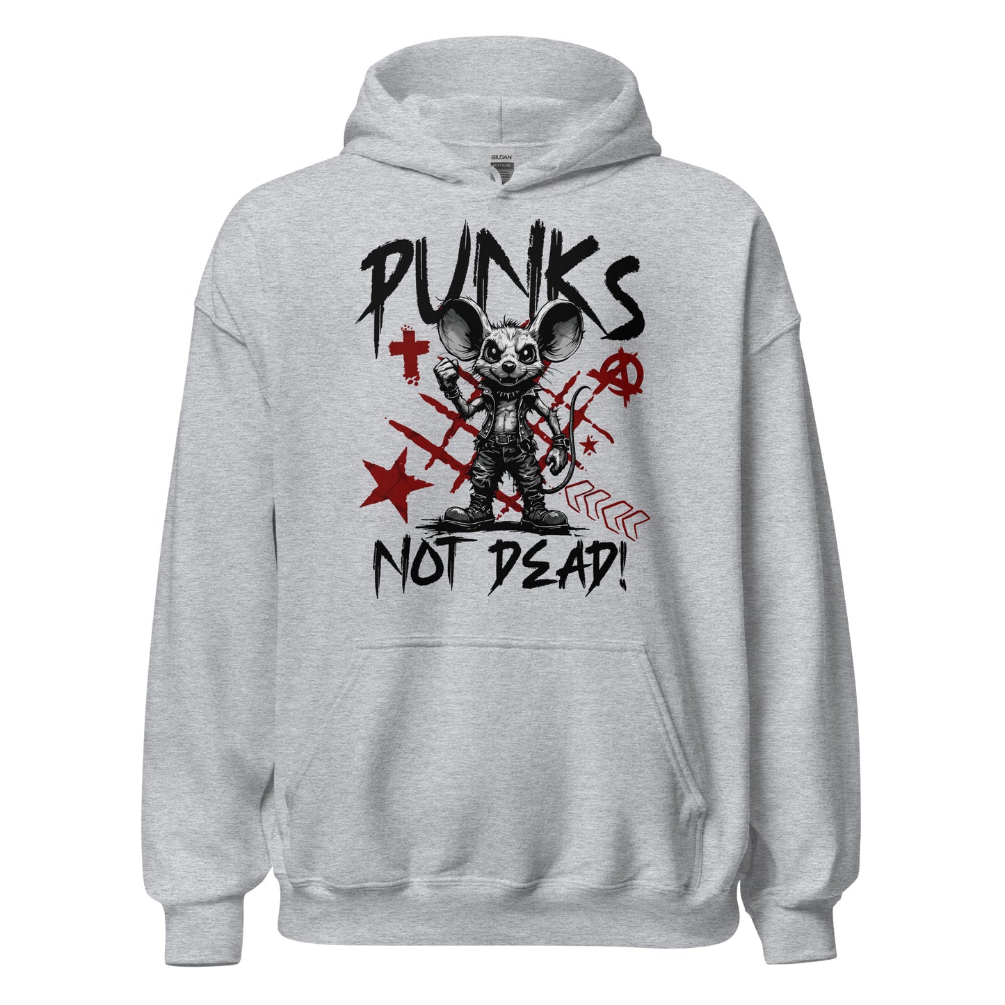 Punks Not Dead - Unisex Hoodie von Protest Couture | Sport Grey