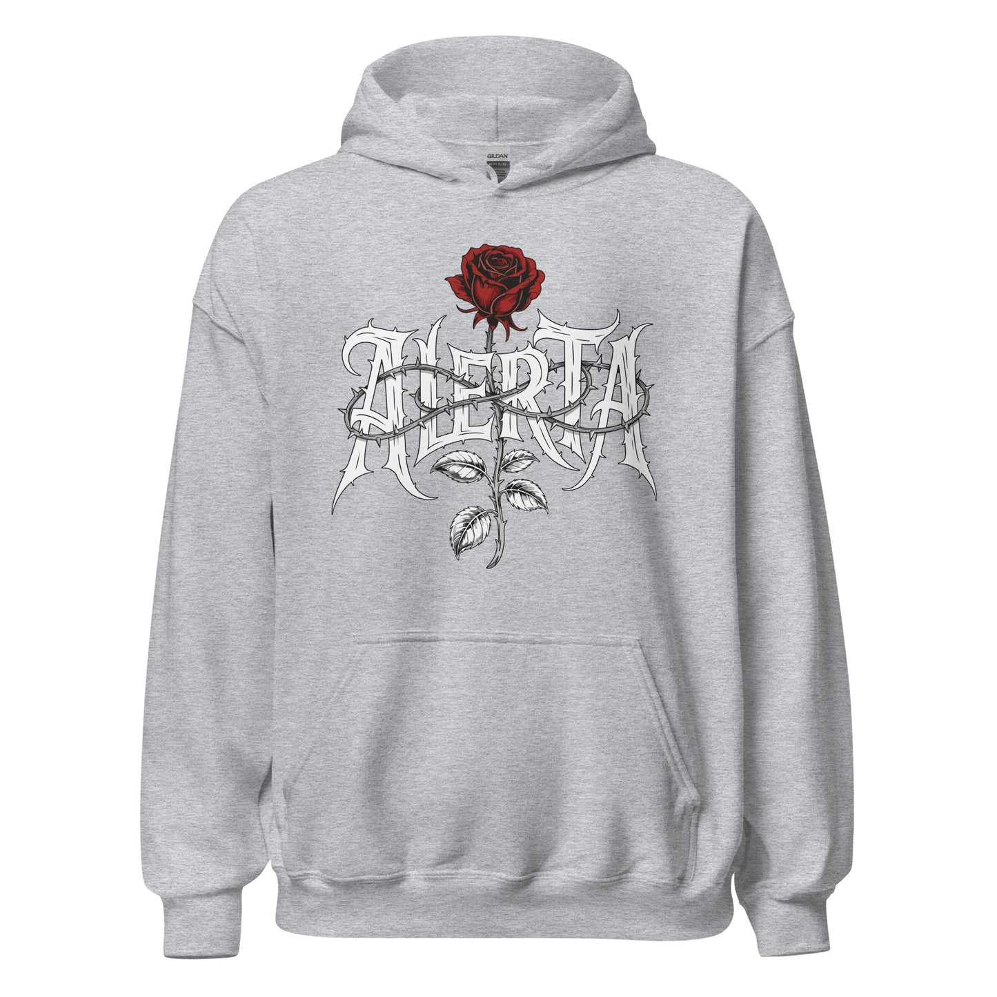 Alerta Rose - Unisex Hoodie von Protest Couture | Sport Grey