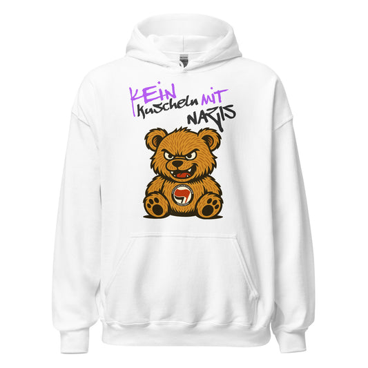 Kein Kuscheln mit Nazis - Unisex Hoodie von Protest Couture | White