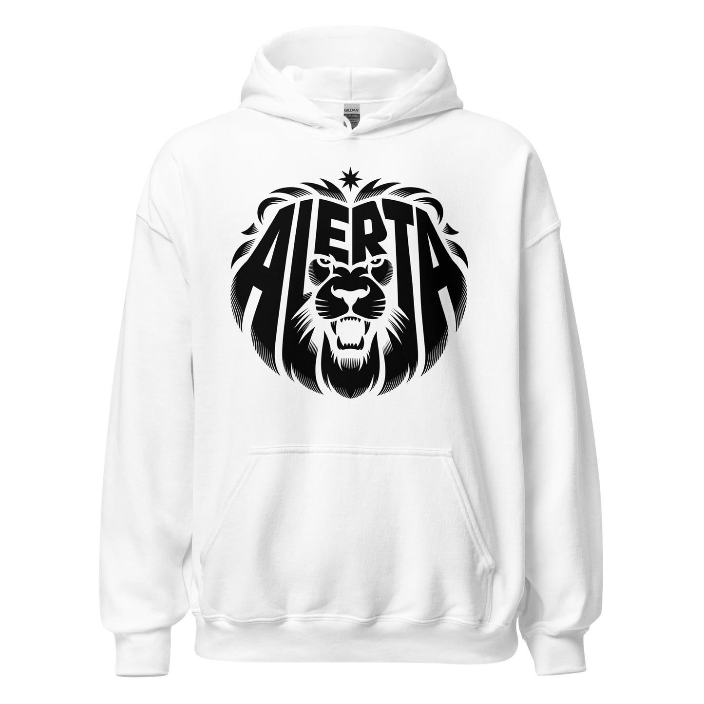 Alerta Lion [Black] - Unisex Hoodie von Protest Couture | White