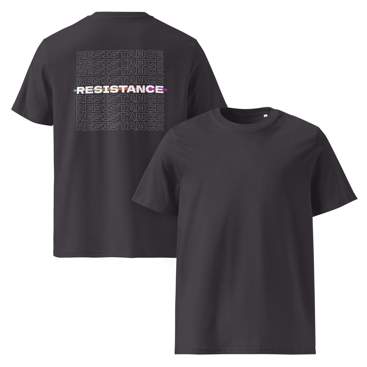 Resistance [white Backprint] - Premium T-Shirt von Protest Couture | Anthracite