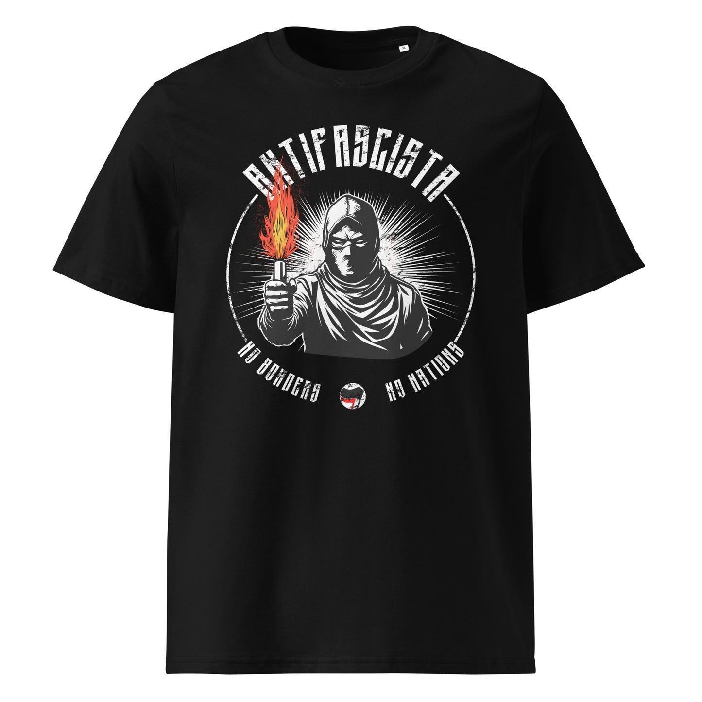 Antifascista (No Borders No Nations) - Premium T-Shirt von Protest Couture | Black