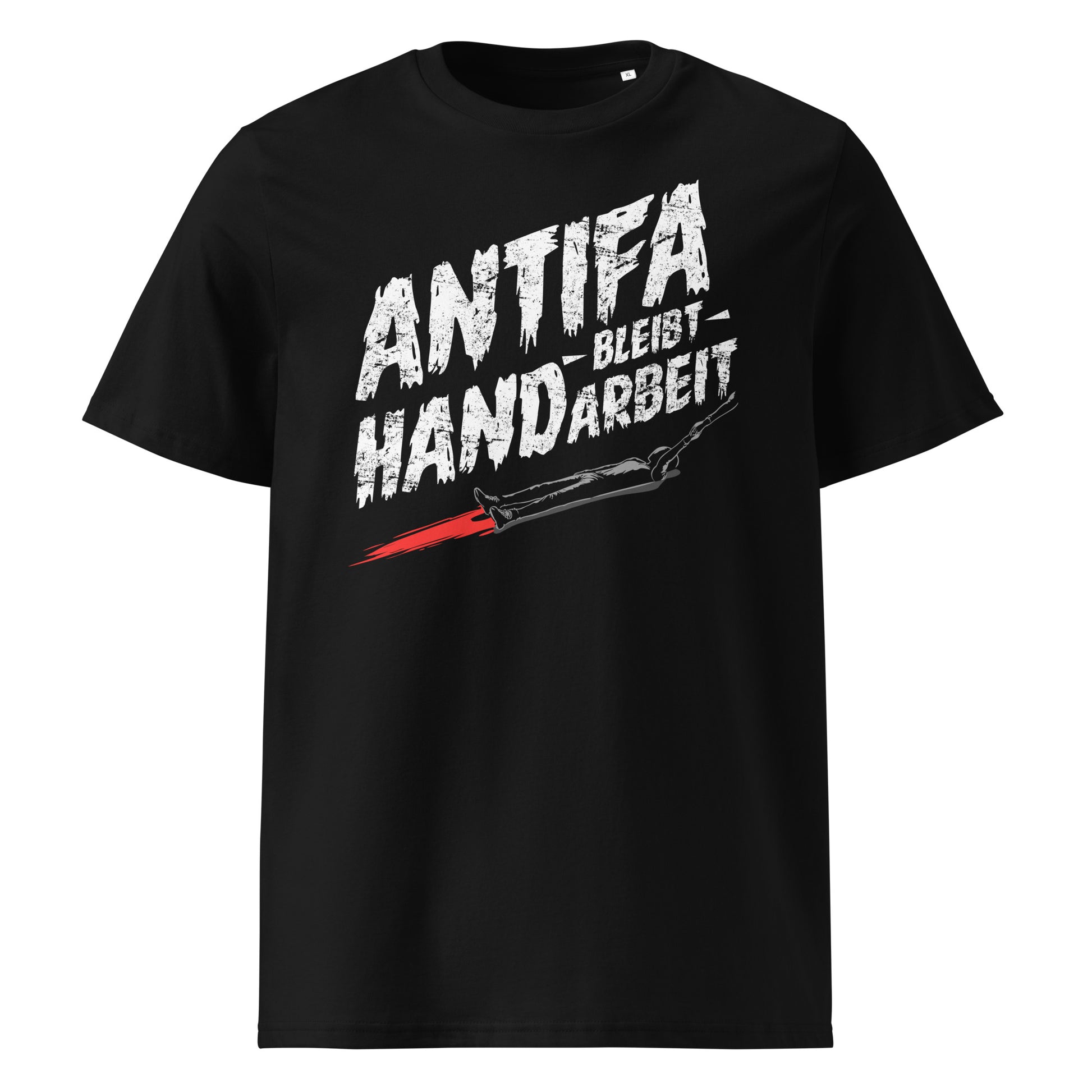 Antifa bleibt Handarbeit - Premium T-Shirt von Protest Couture | Black