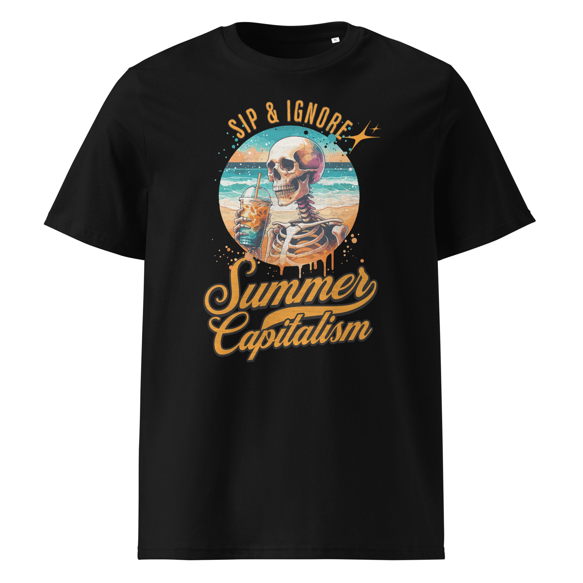 Sip & Ignore ( Summer Capitalism) - Premium T-Shirt von Protest Couture | Black