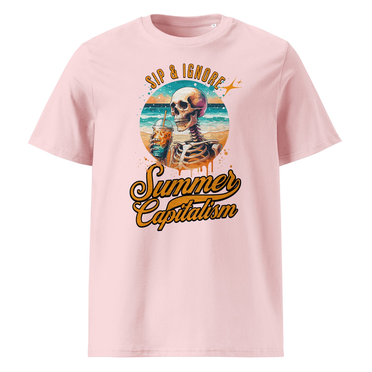 Sip & Ignore ( Summer Capitalism) - Premium T-Shirt von Protest Couture | Cotton Pink