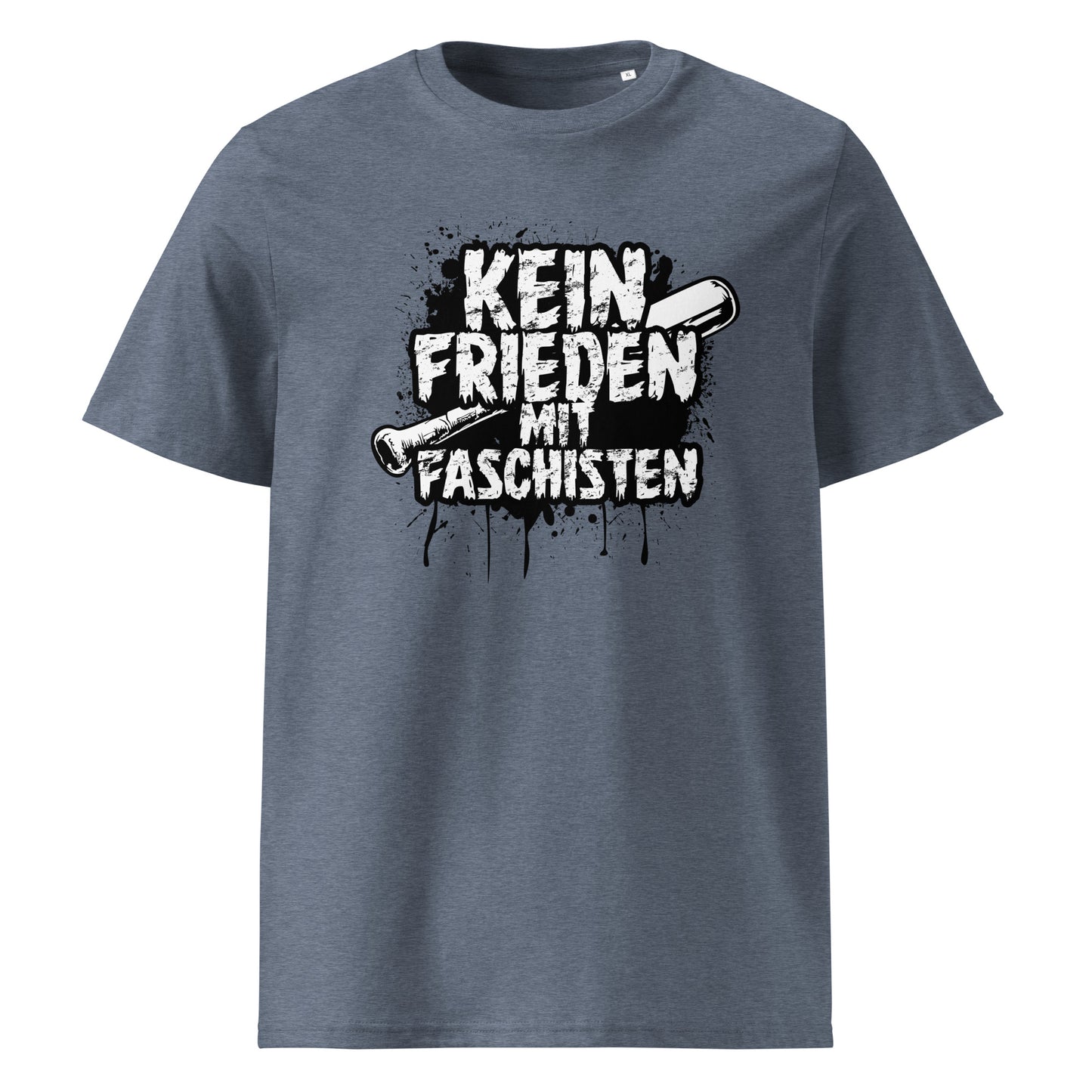 Kein Frieden mit Faschisten - Premium T-Shirt von Protest Couture | Dark Heather Blue