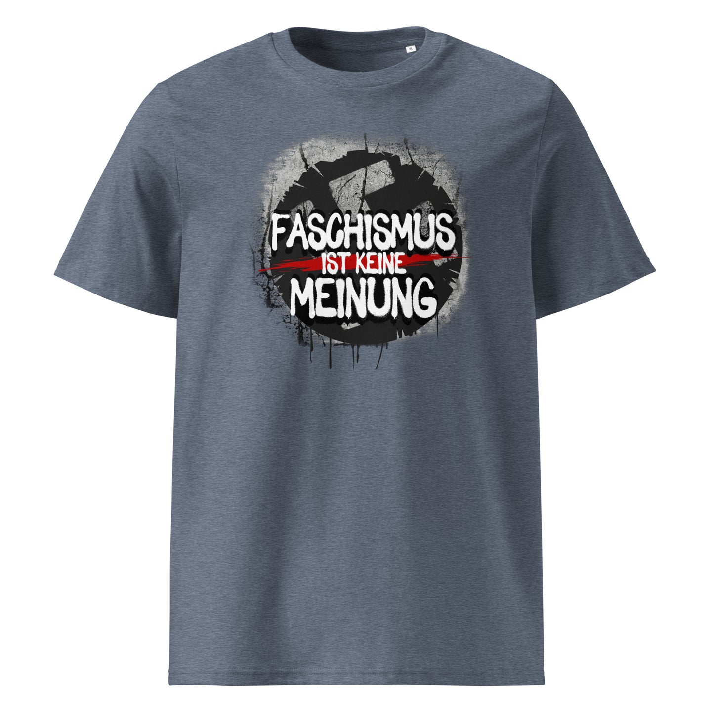 Faschismus ist keine Meinung - Premium T-Shirt von Protest Couture | Dark Heather Blue