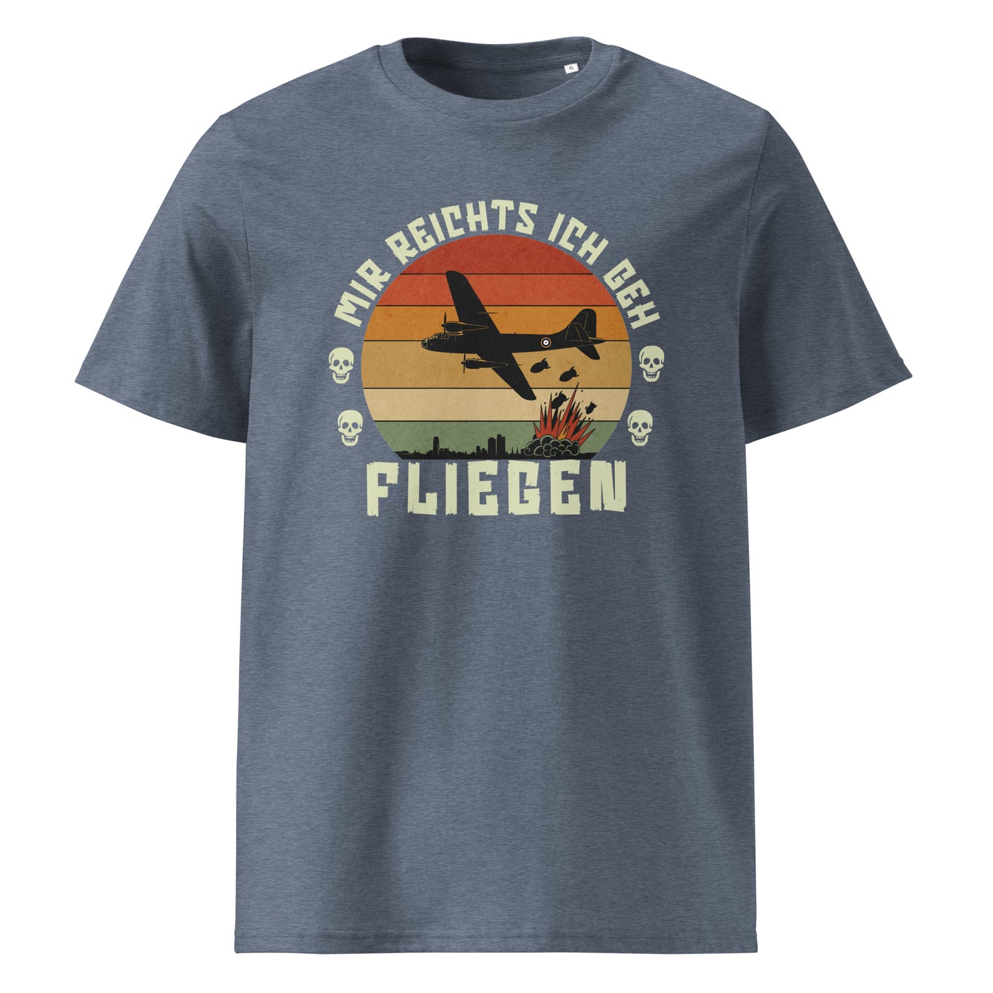 Mir Reichts Ich Geh Fliegen - Premium T-Shirt von Protest Couture | Dark Heather Blue