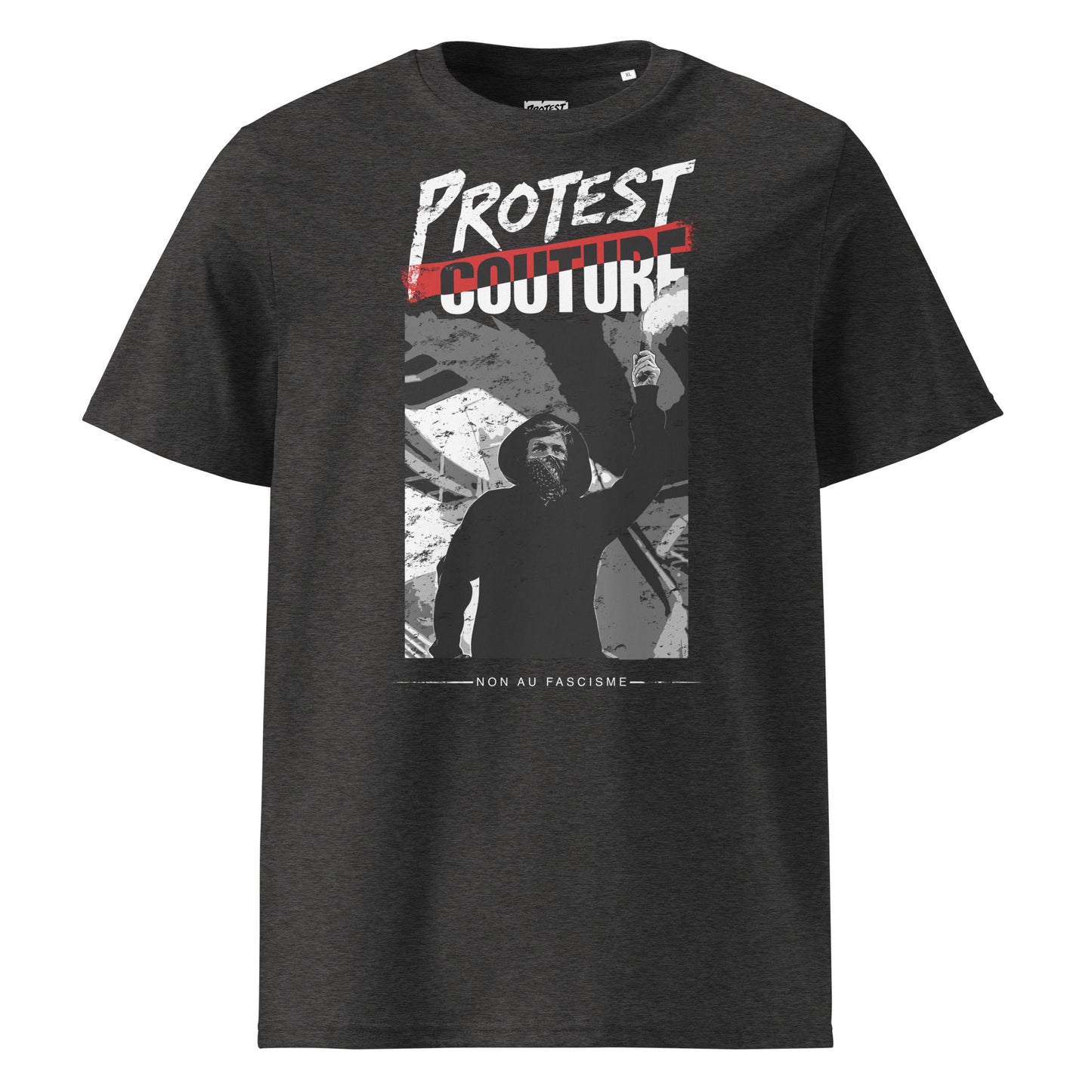 Non au Fascisme - Premium T-Shirt von Protest Couture | Dark Heather Grey