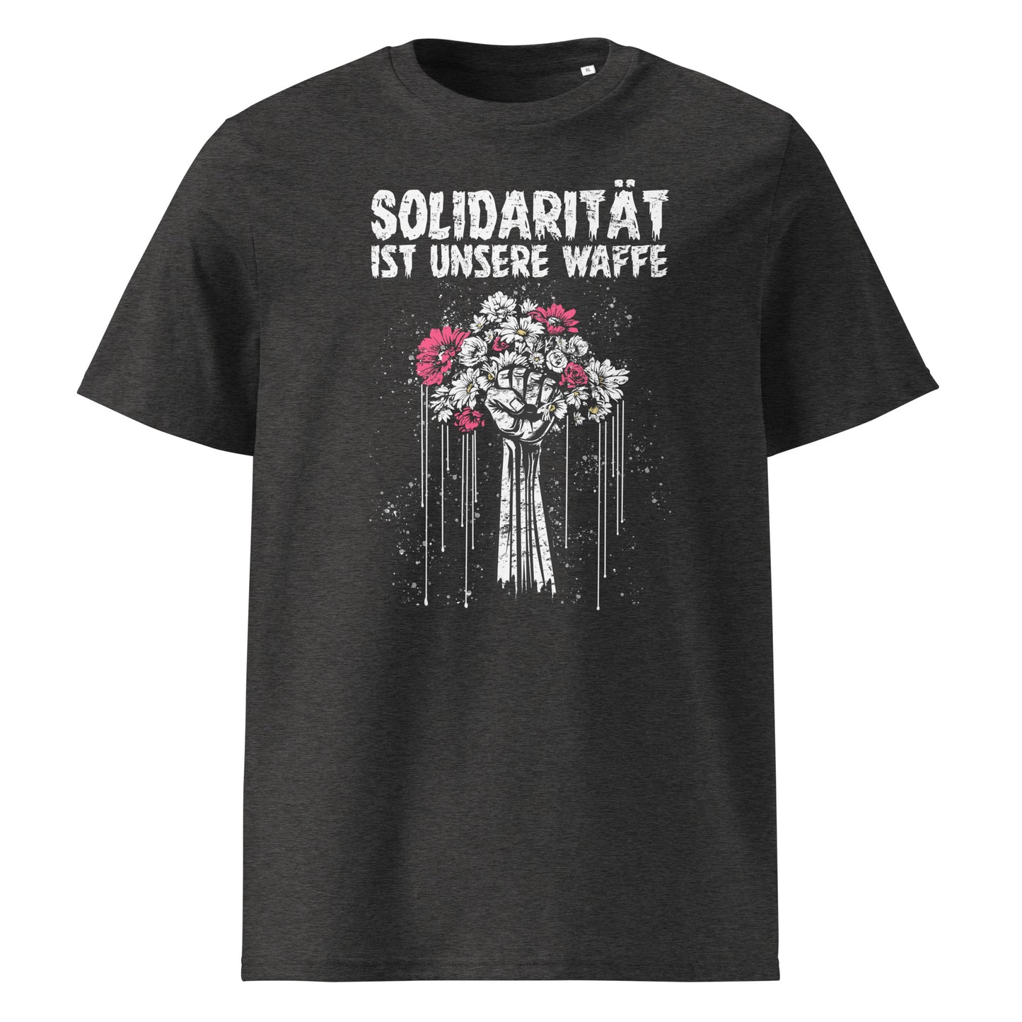 Solidarität ist unsere Waffe - Premium T-Shirt von Protest Couture | Dark Heather Grey