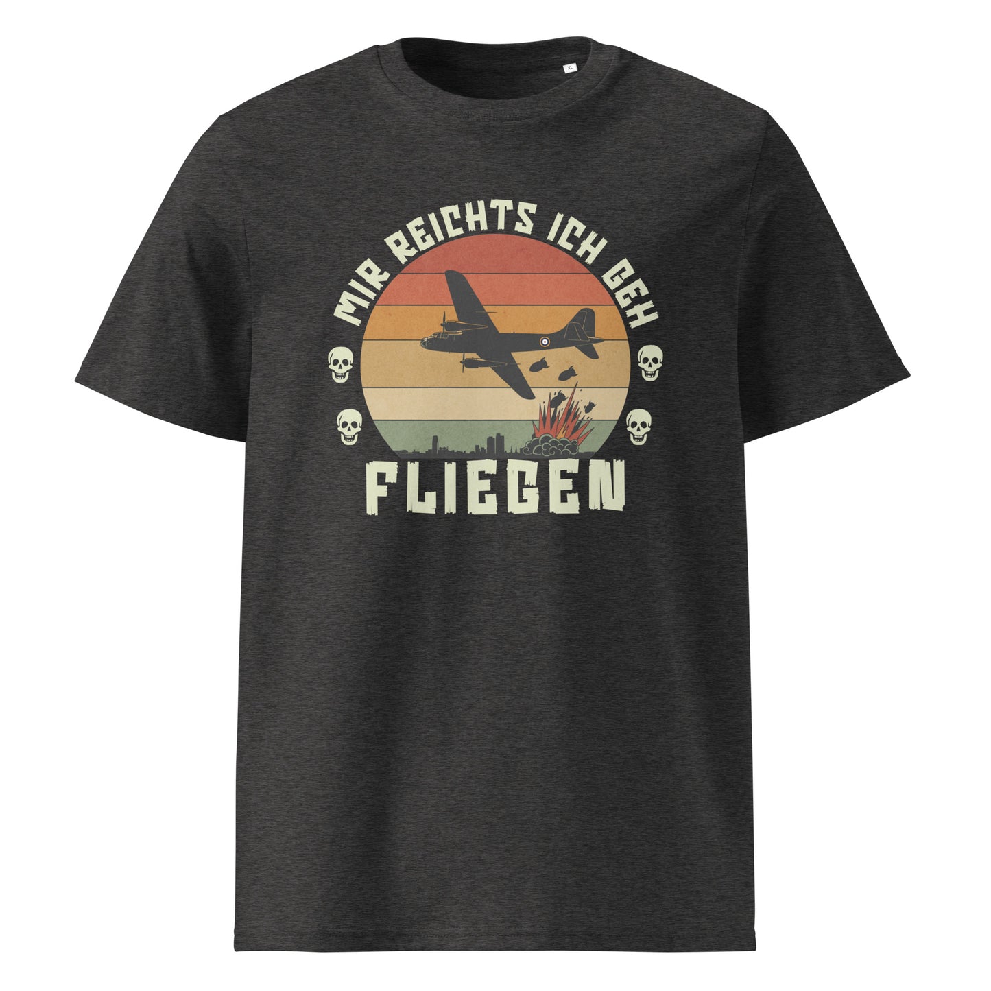 Mir Reichts Ich Geh Fliegen - Premium T-Shirt von Protest Couture | Dark Heather Grey