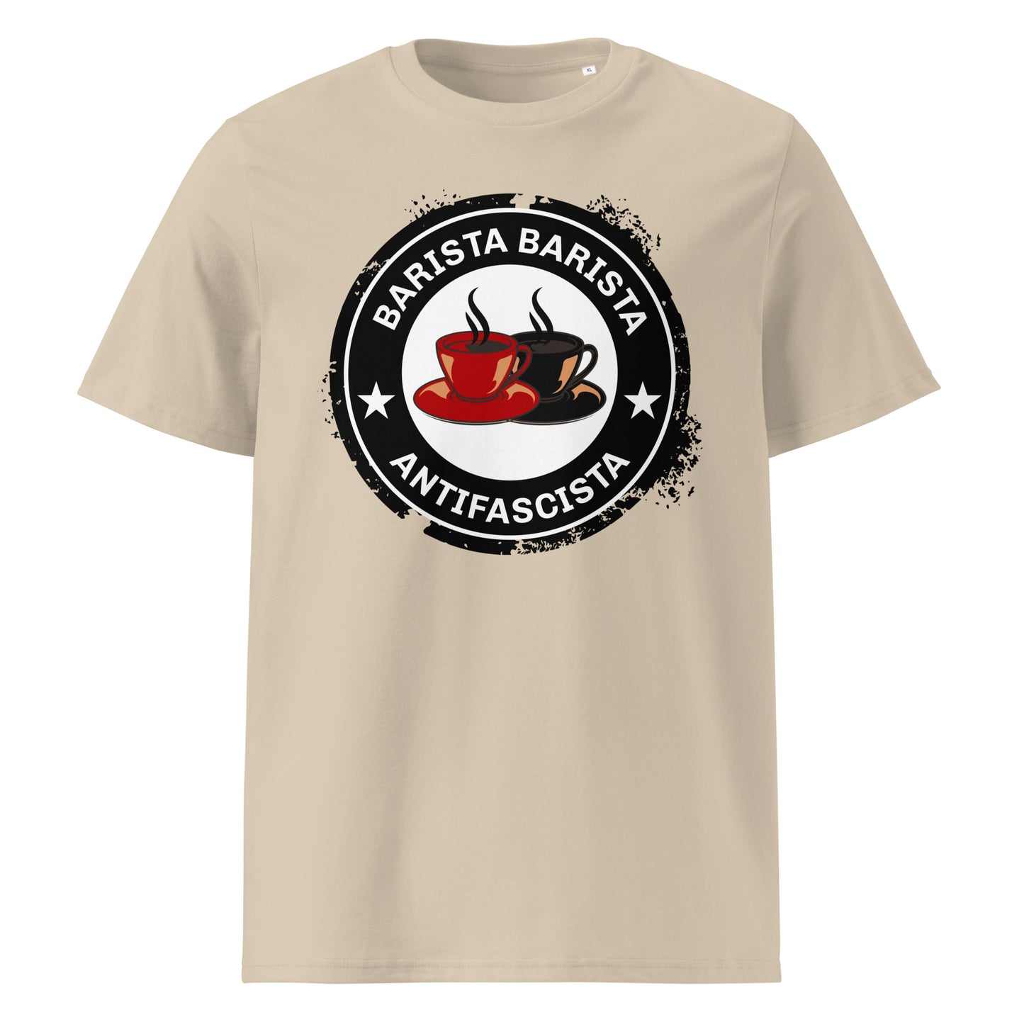 Barista, Barista, Antifascista - Premium T-Shirt von Protest Couture | Desert Dust