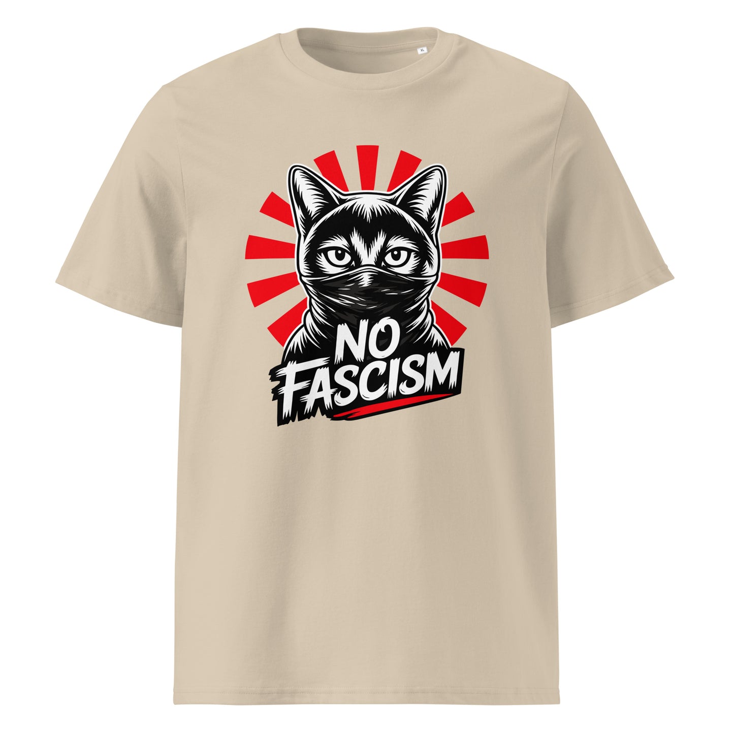 No Fascism Cat - Premium T-Shirt von Protest Couture | Desert Dust