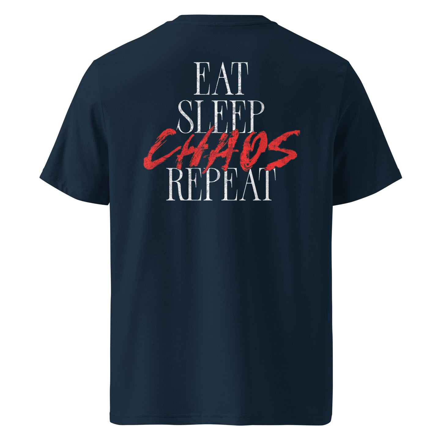 Eat, Sleep, Chaos, Repeat [Backprint] - Premium T-Shirt von Protest Couture | French Navy