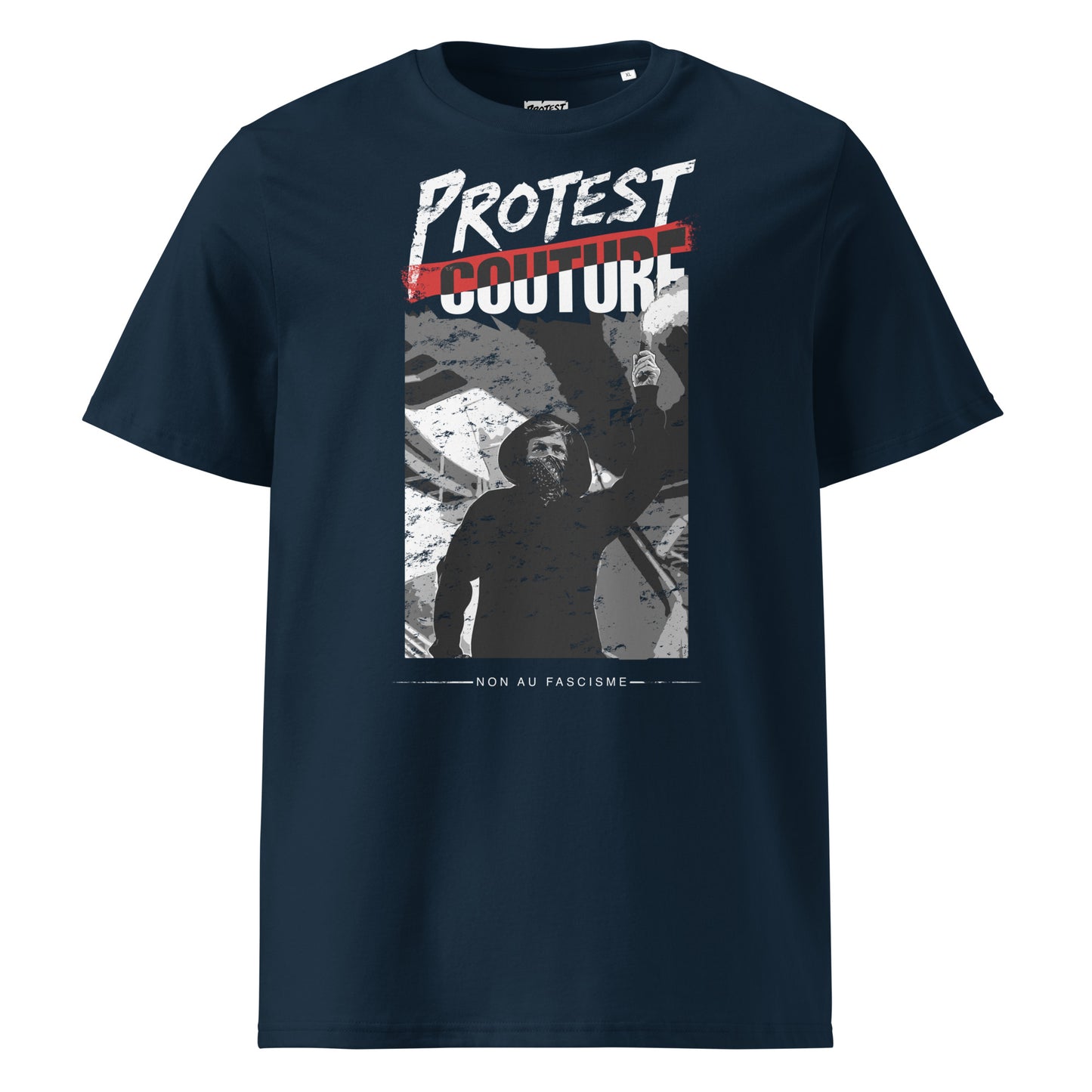 Non au Fascisme - Premium T-Shirt von Protest Couture | French Navy