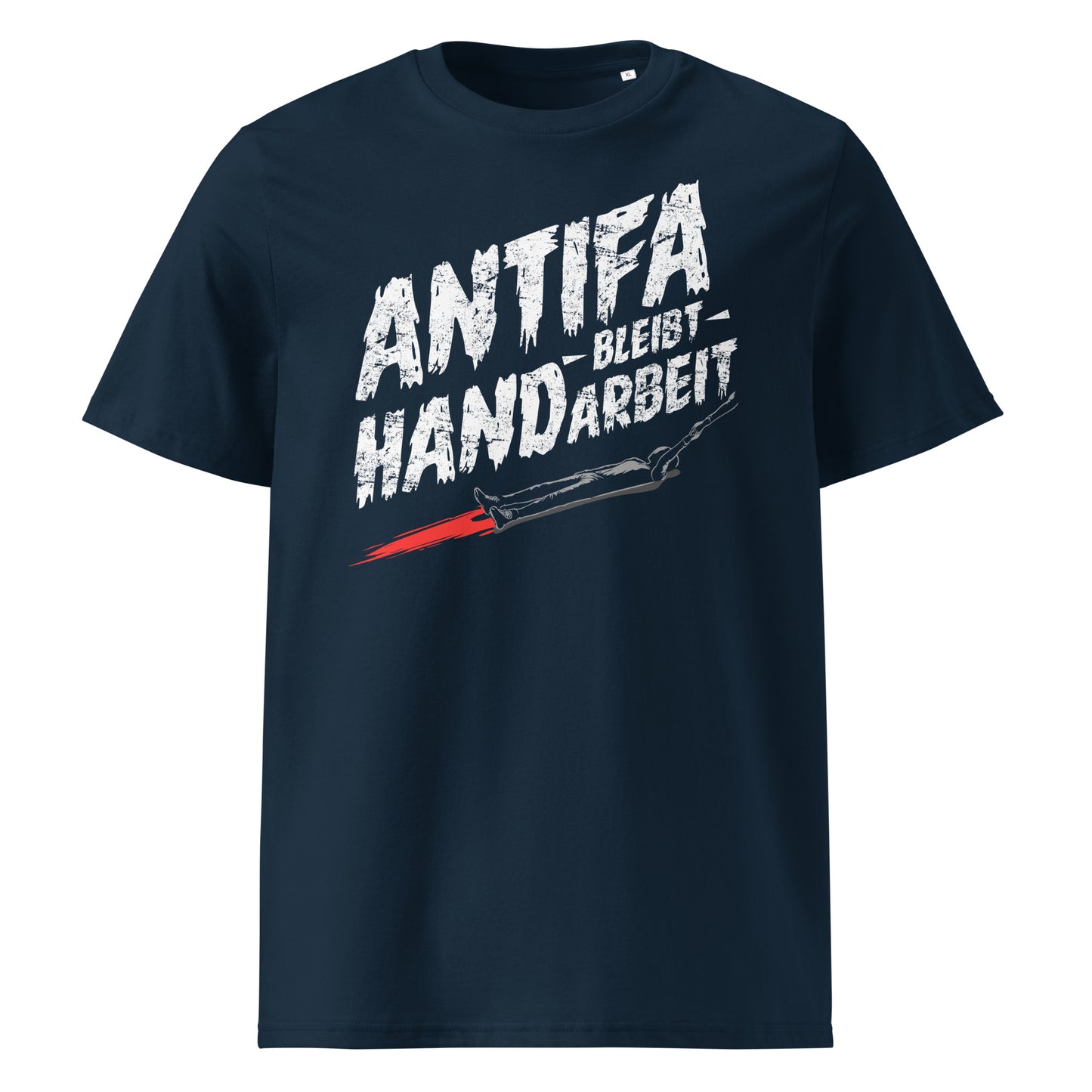 Antifa bleibt Handarbeit - Premium T-Shirt von Protest Couture | French Navy
