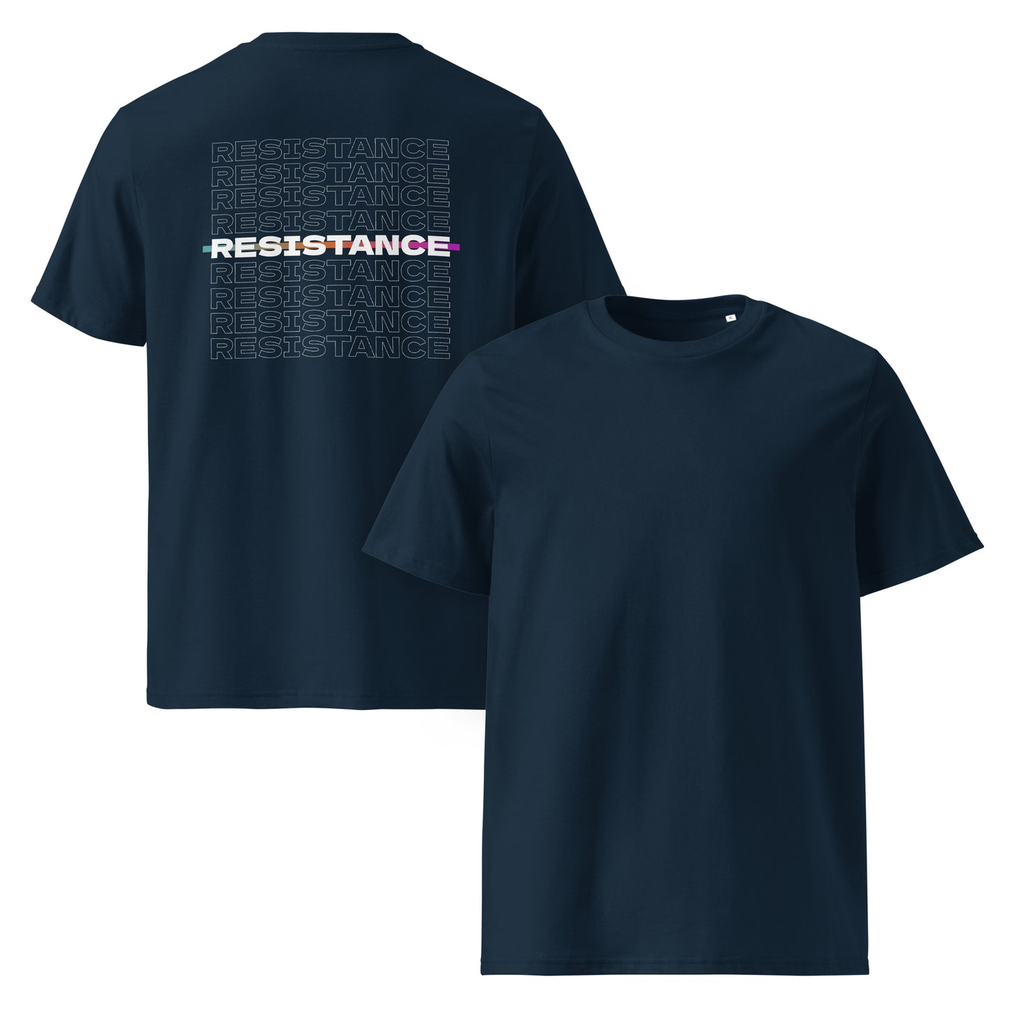 Resistance [white Backprint] - Premium T-Shirt von Protest Couture | French Navy