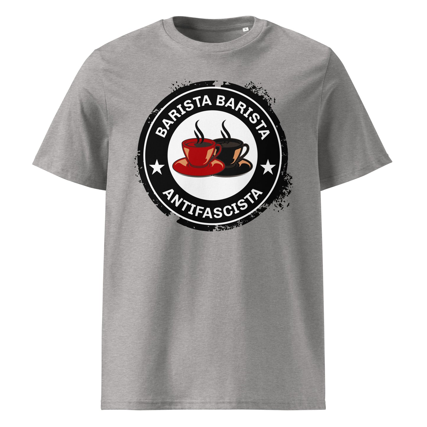 Barista, Barista, Antifascista - Premium T-Shirt von Protest Couture | Heather Grey