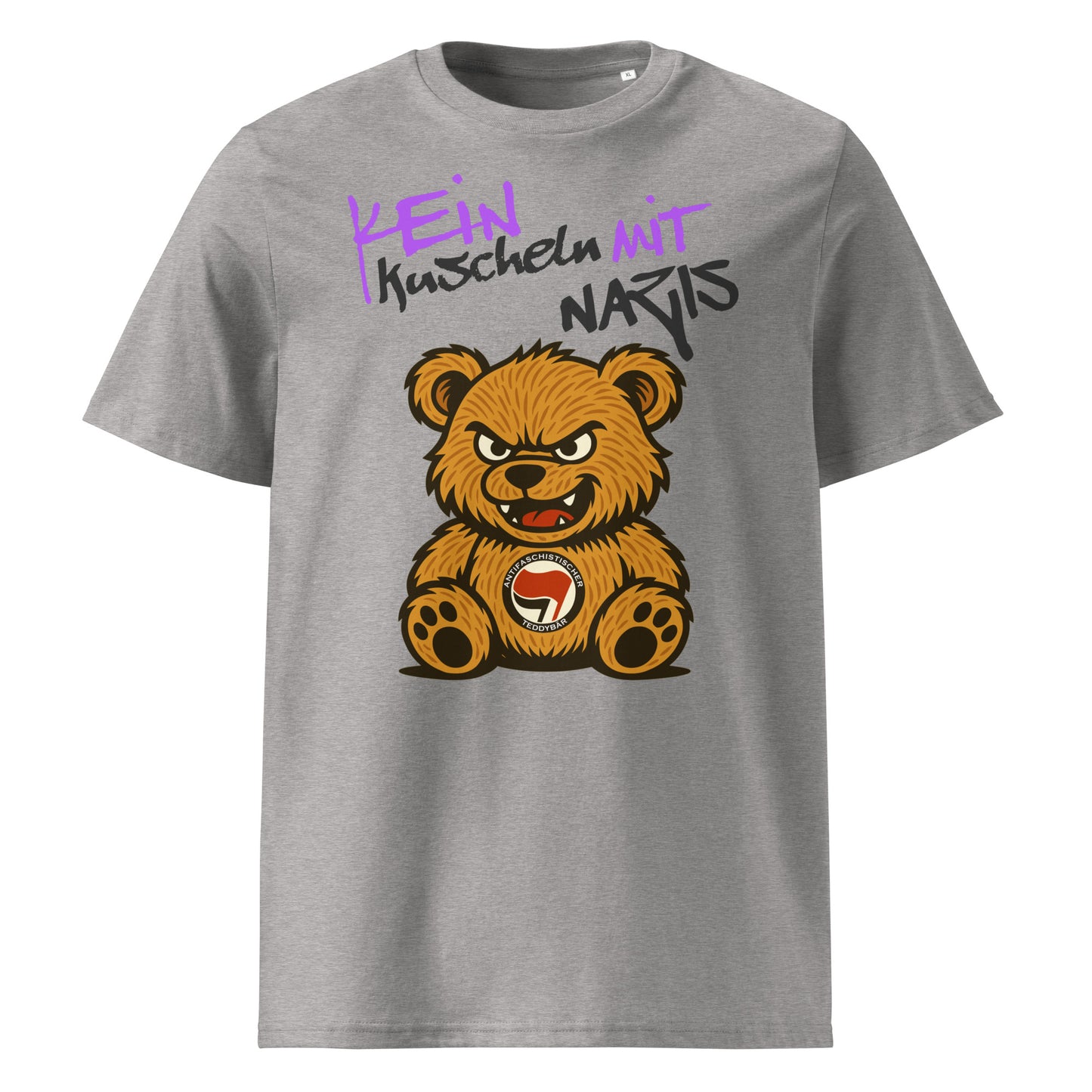 Kein Kuscheln mit Nazis - Premium T-Shirt von Protest Couture | Heather Grey