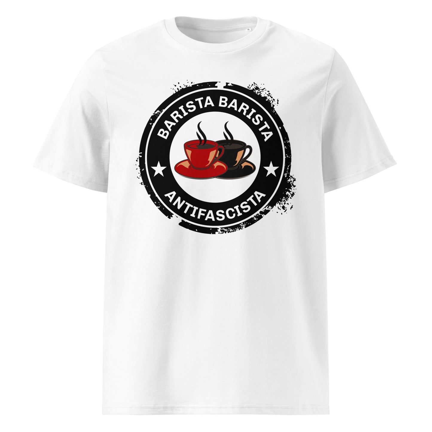 Barista, Barista, Antifascista - Premium T-Shirt von Protest Couture | White
