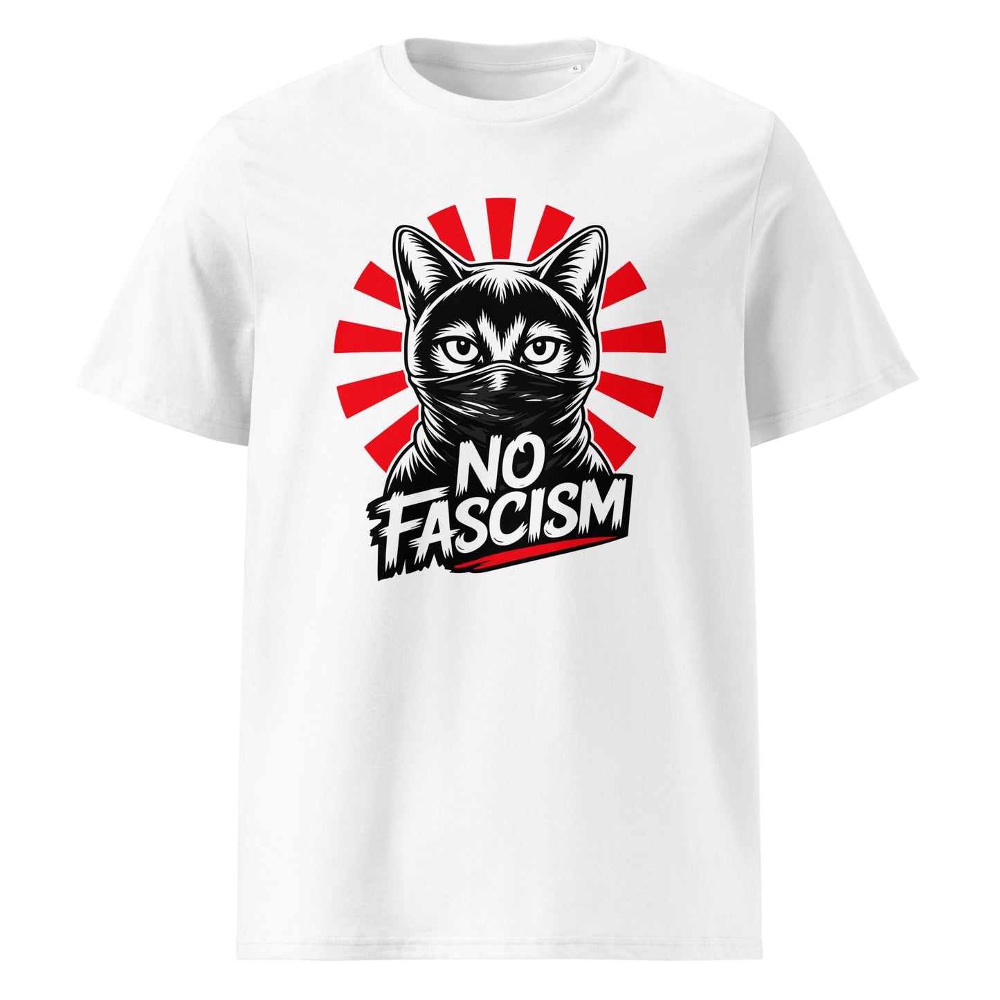 No Fascism Cat - Premium T-Shirt von Protest Couture | White