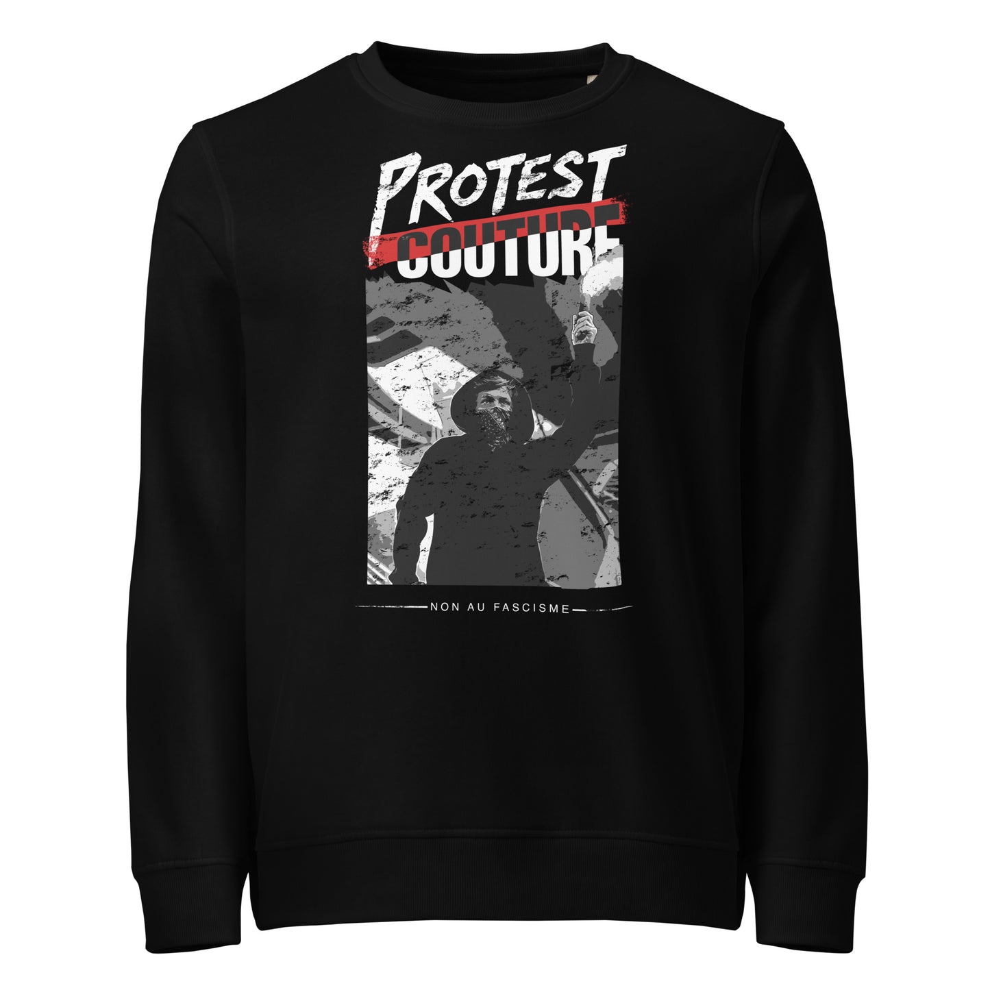 Non au Fascisme - Basic Sweater von Protest Couture | Black
