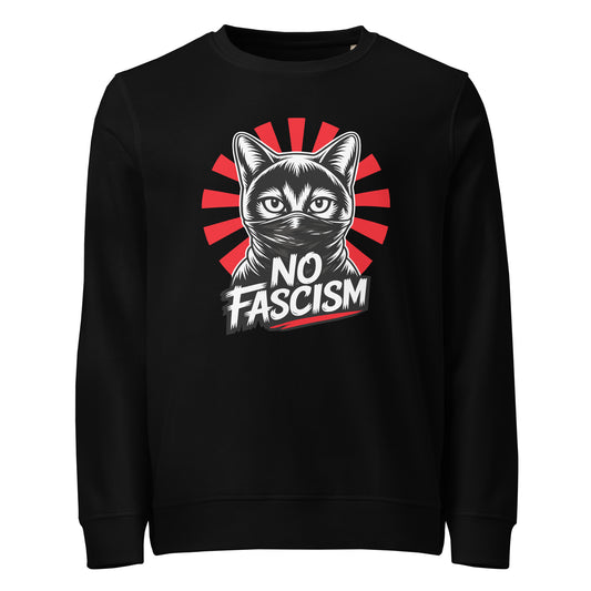 No Fascism Cat - Basic Sweater von Protest Couture | Black